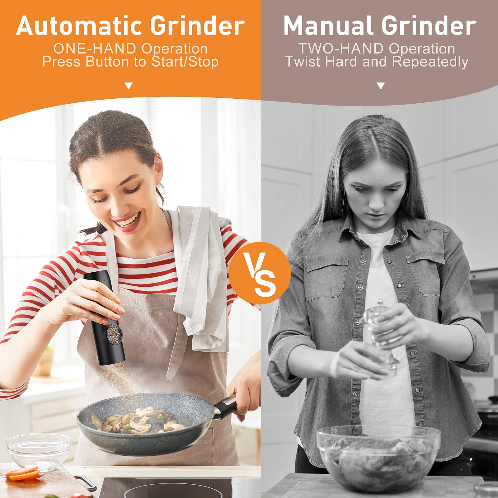 Automatic electric spice grinders