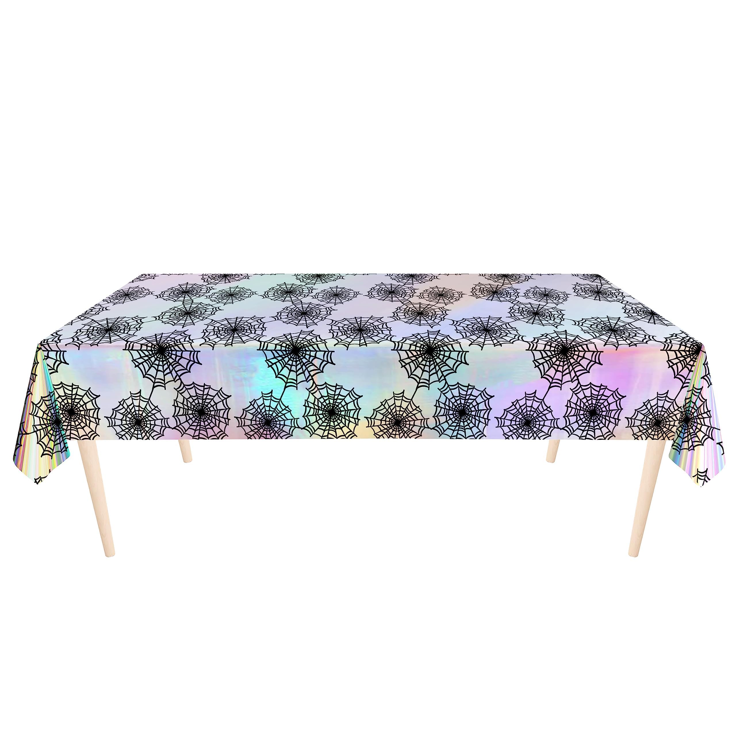 Spiderweb Iridescent Holographic Foil Table Cover