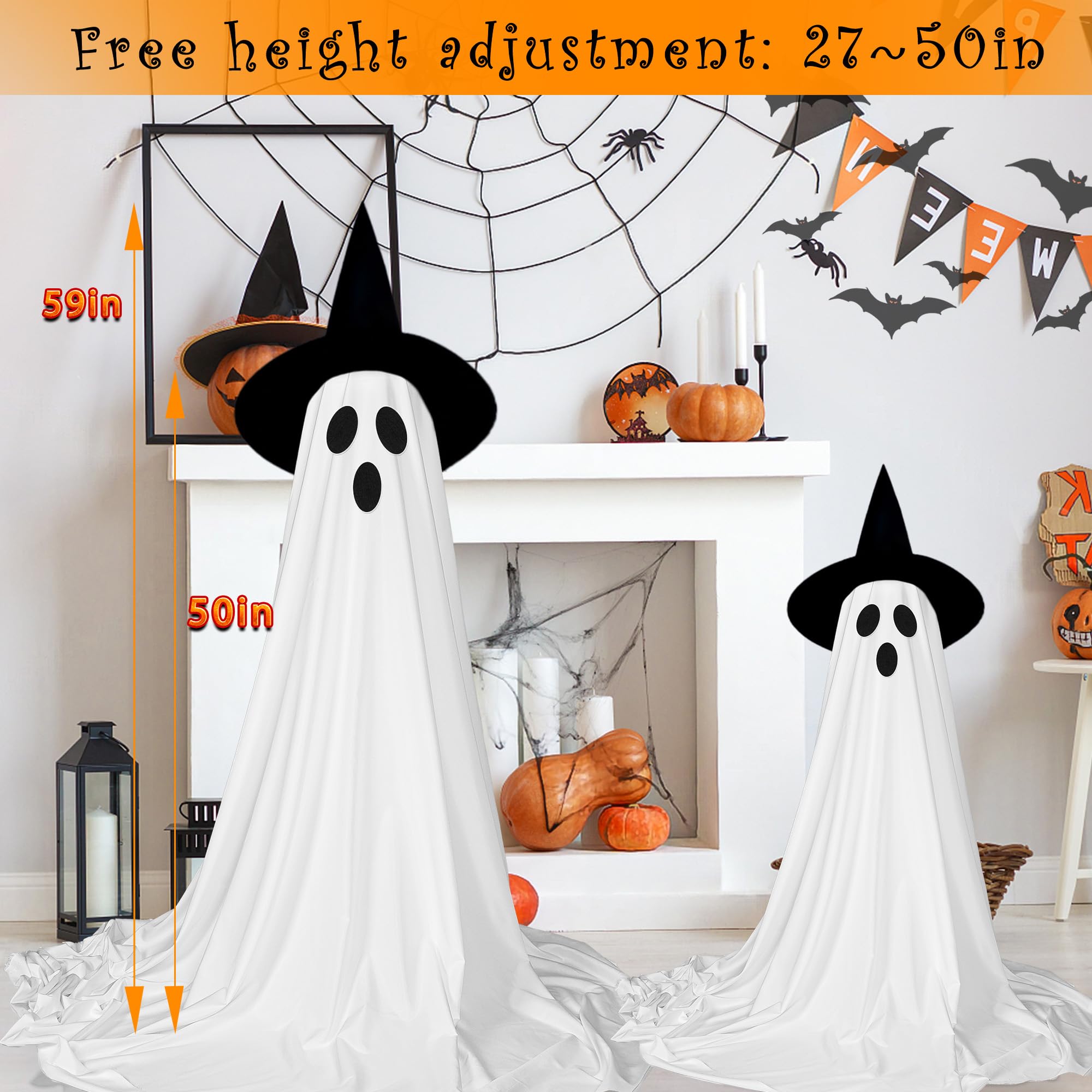 adjustable ghost decorations 27 inch to 50 inch