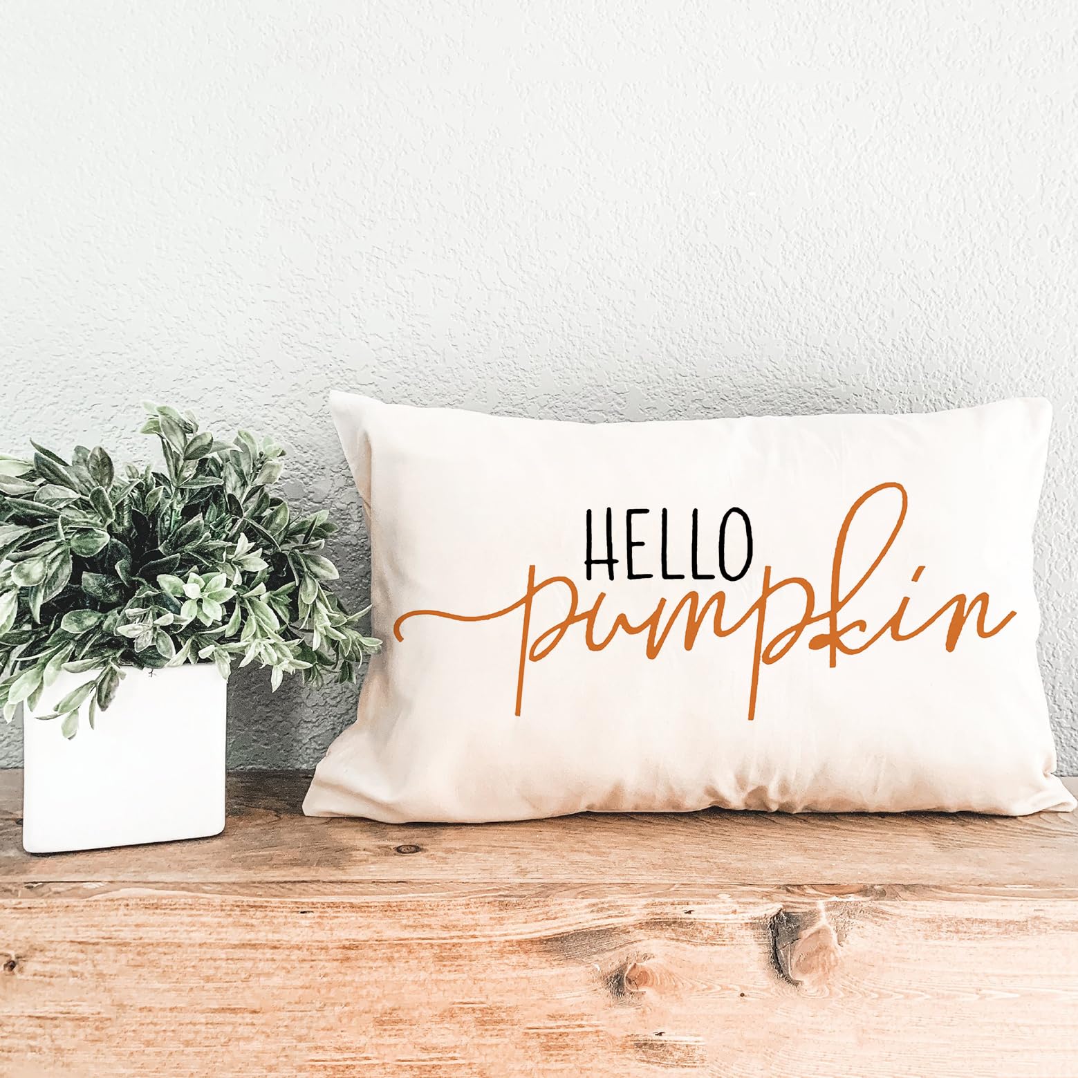 Halloween pillow cover with black and orange