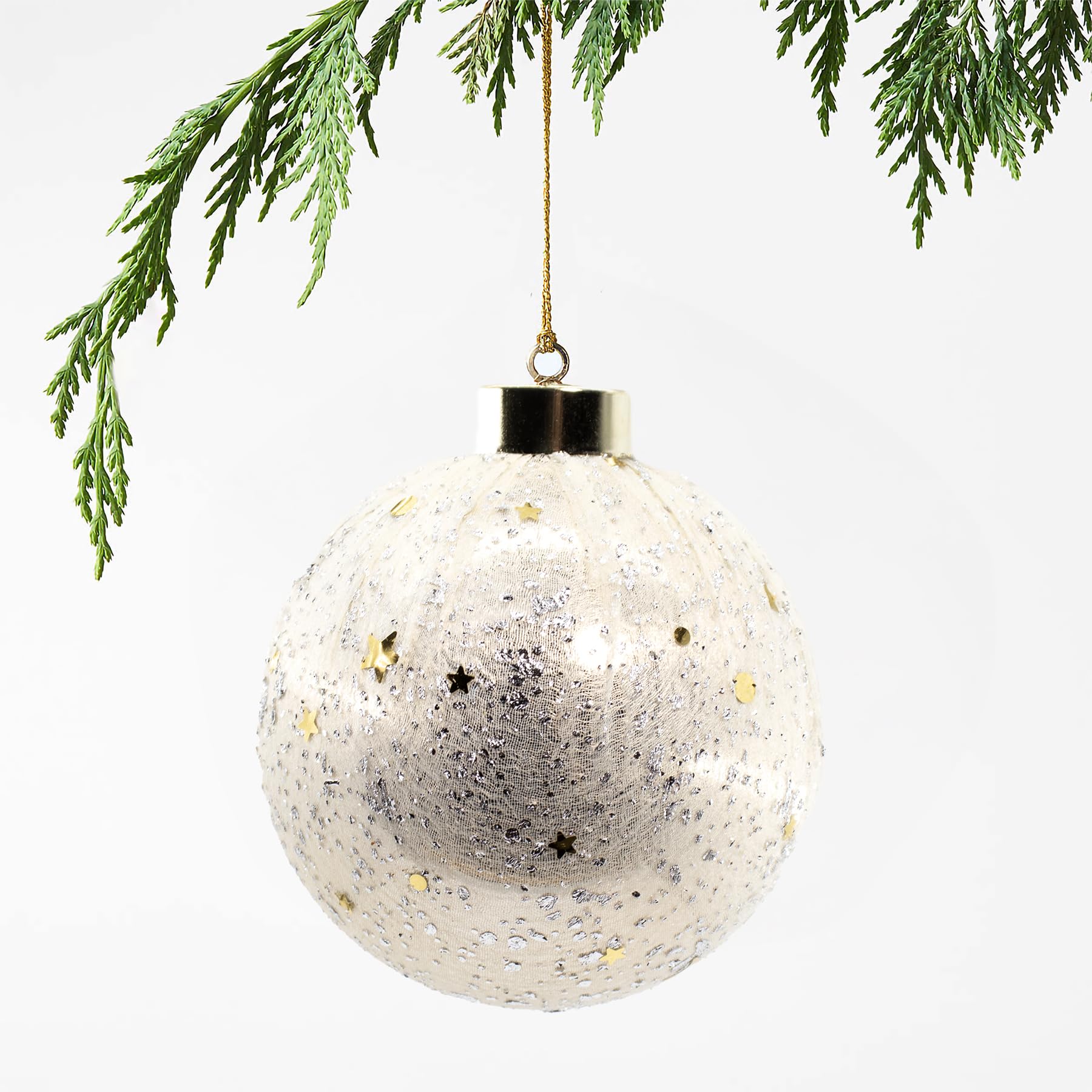 Christmas sequin ornaments hanging