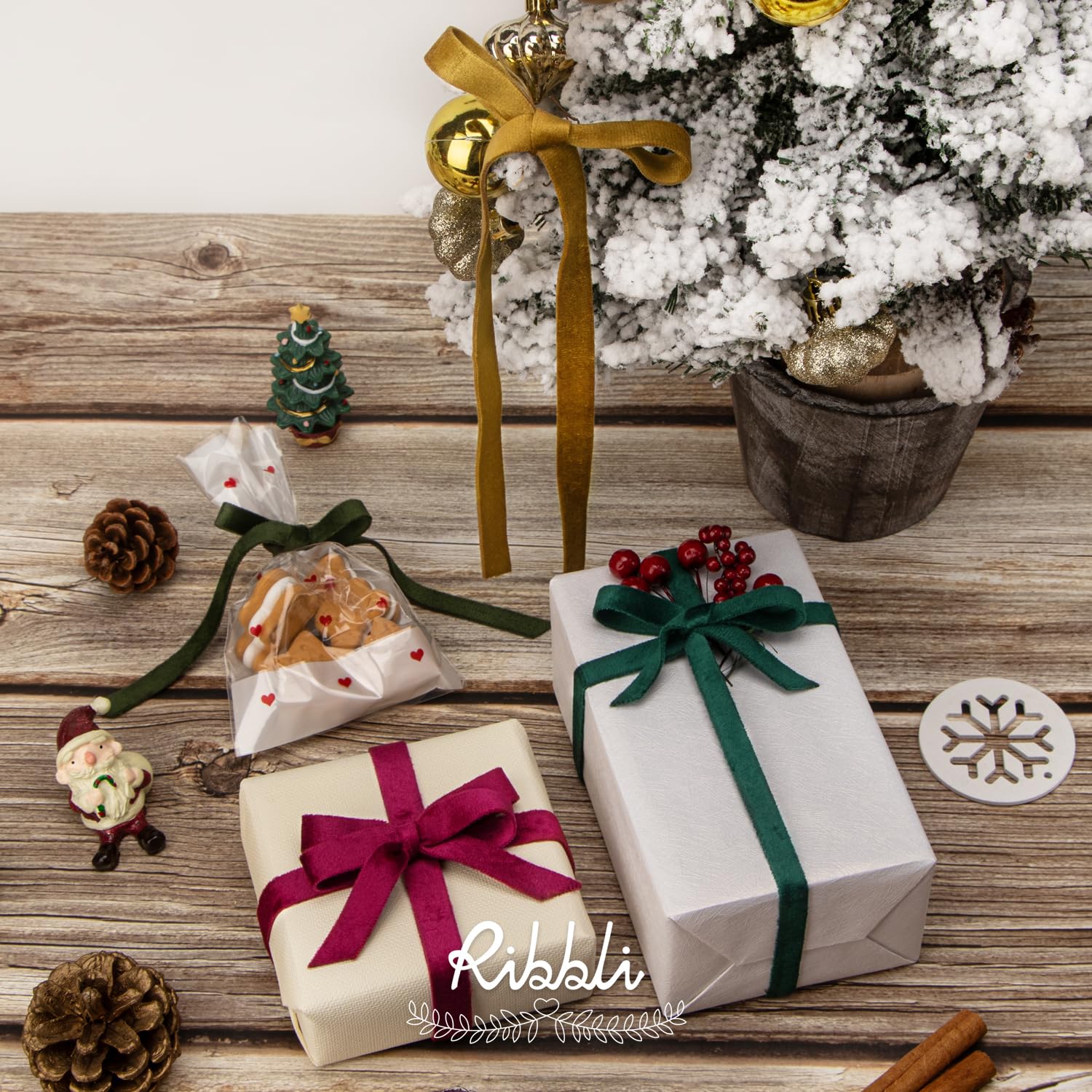 Antique Gold Velvet Ribbon Gift Velvet Ribbon