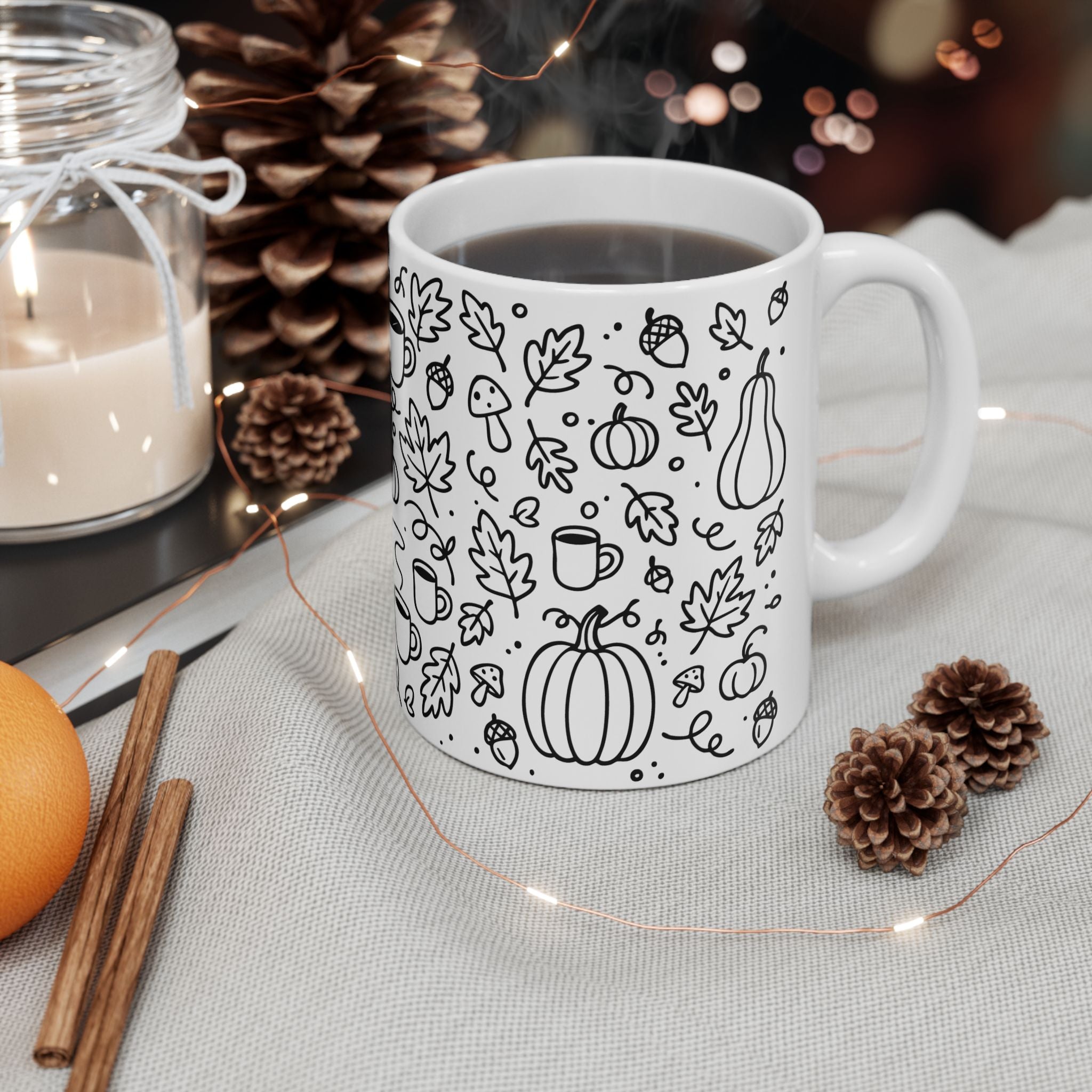Celebrate Autumn with All the Fall Things Ceramic Mug