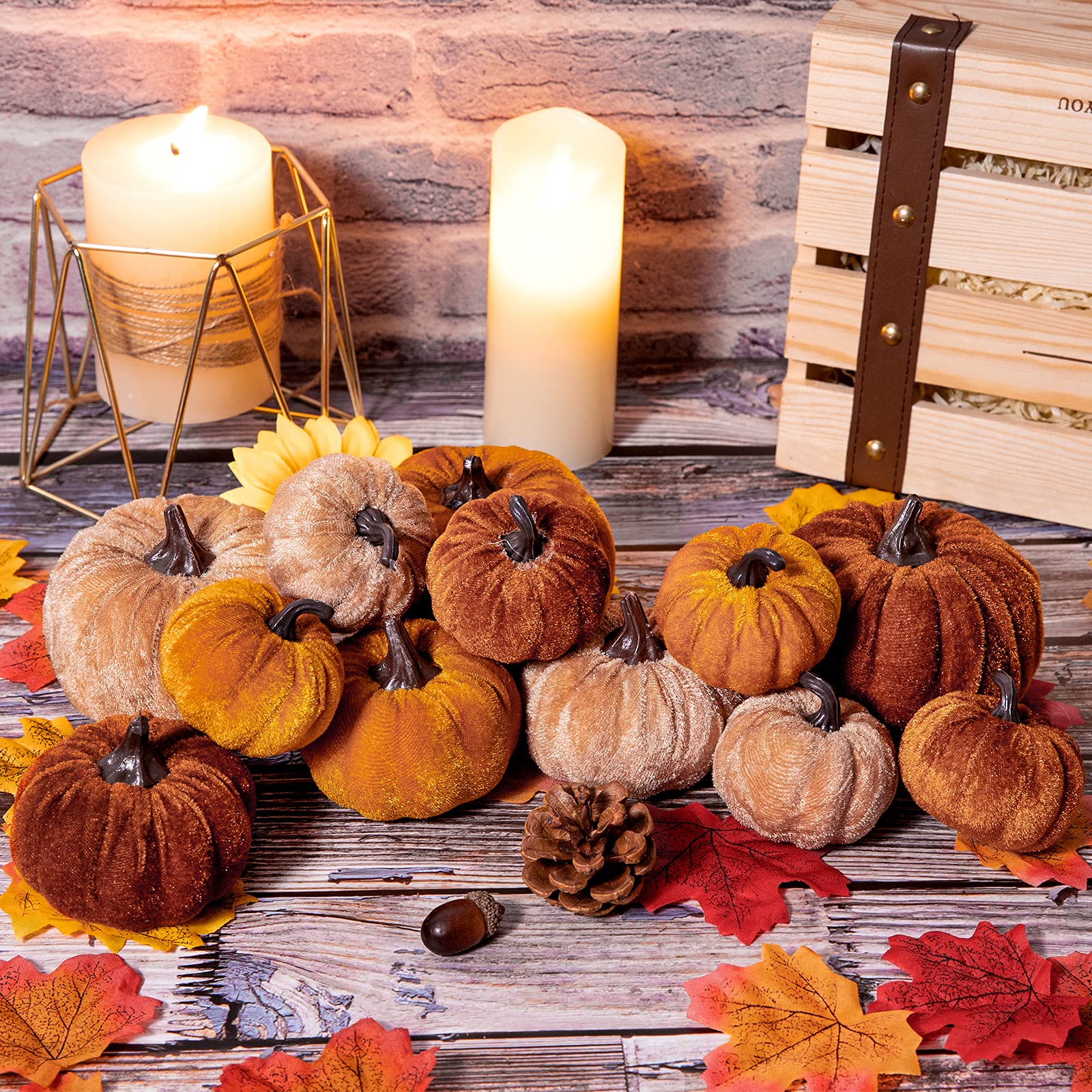 rustic fall table pumpkin decor
