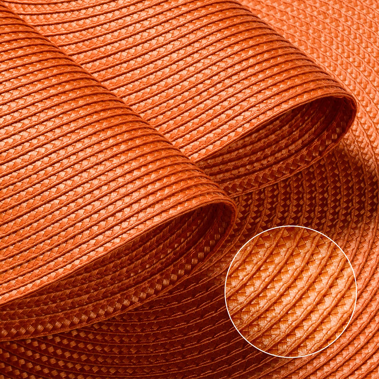 orange braided placemat design