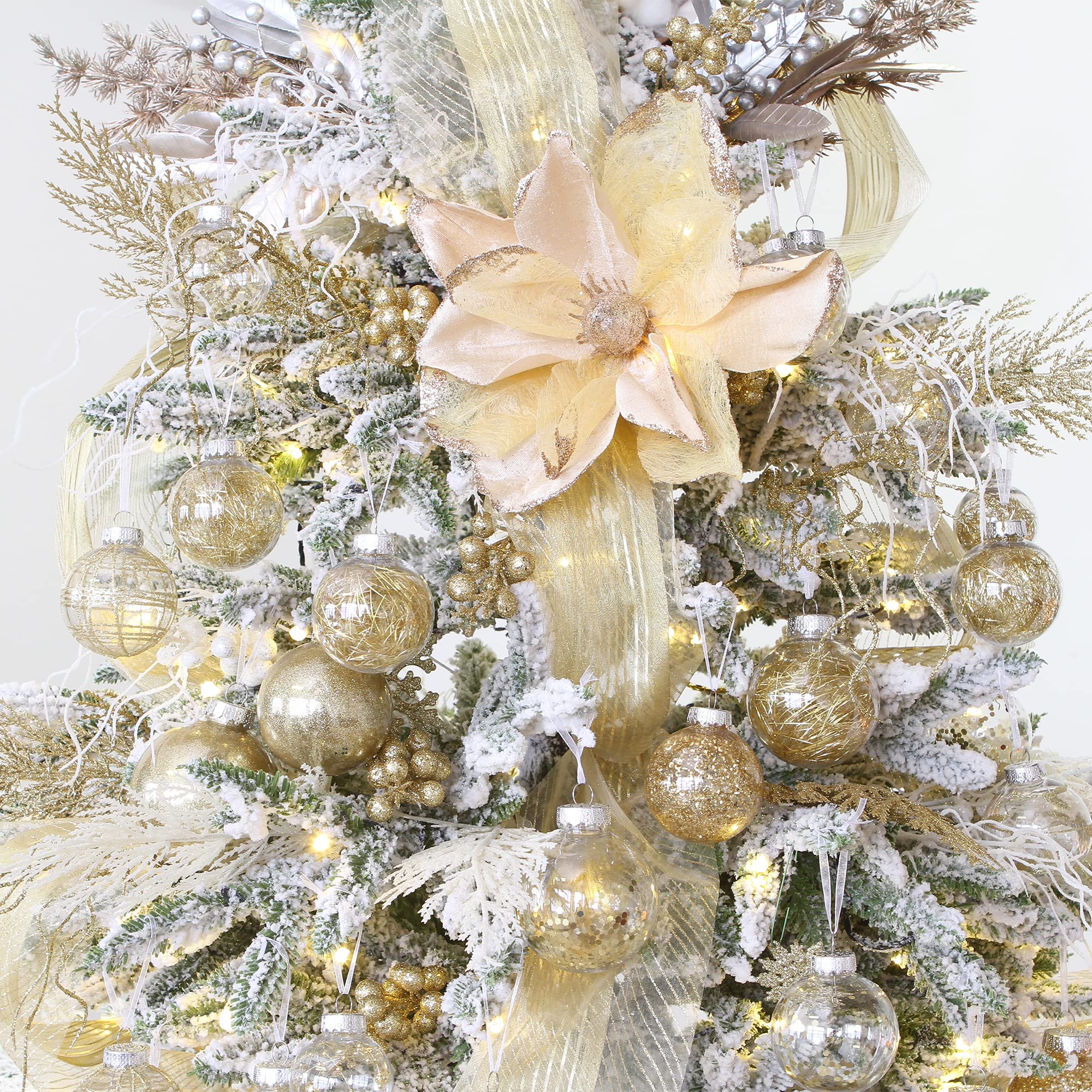 Holiday Christmas tree decorated with ornaments