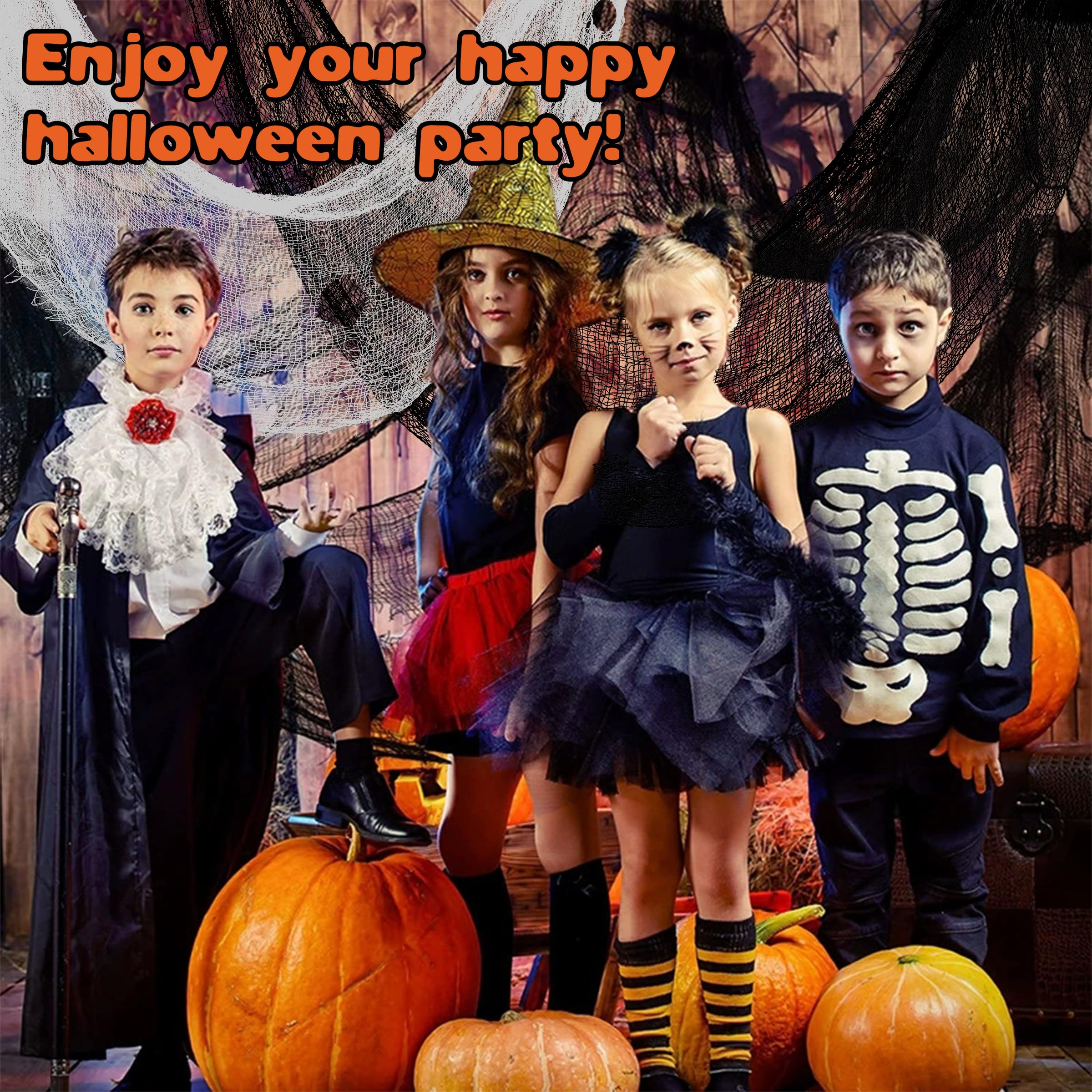 6Pcs Indoor/Outdoor Gauze Decor Halloween Decorations for Halloween Party