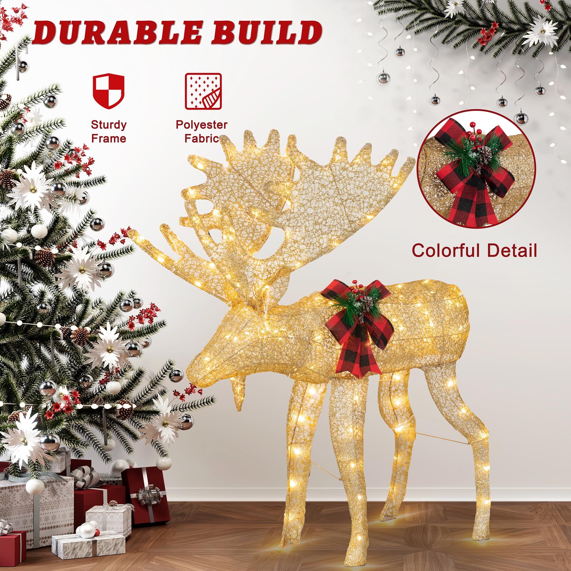 Polyester reindeer outdoor yard decor