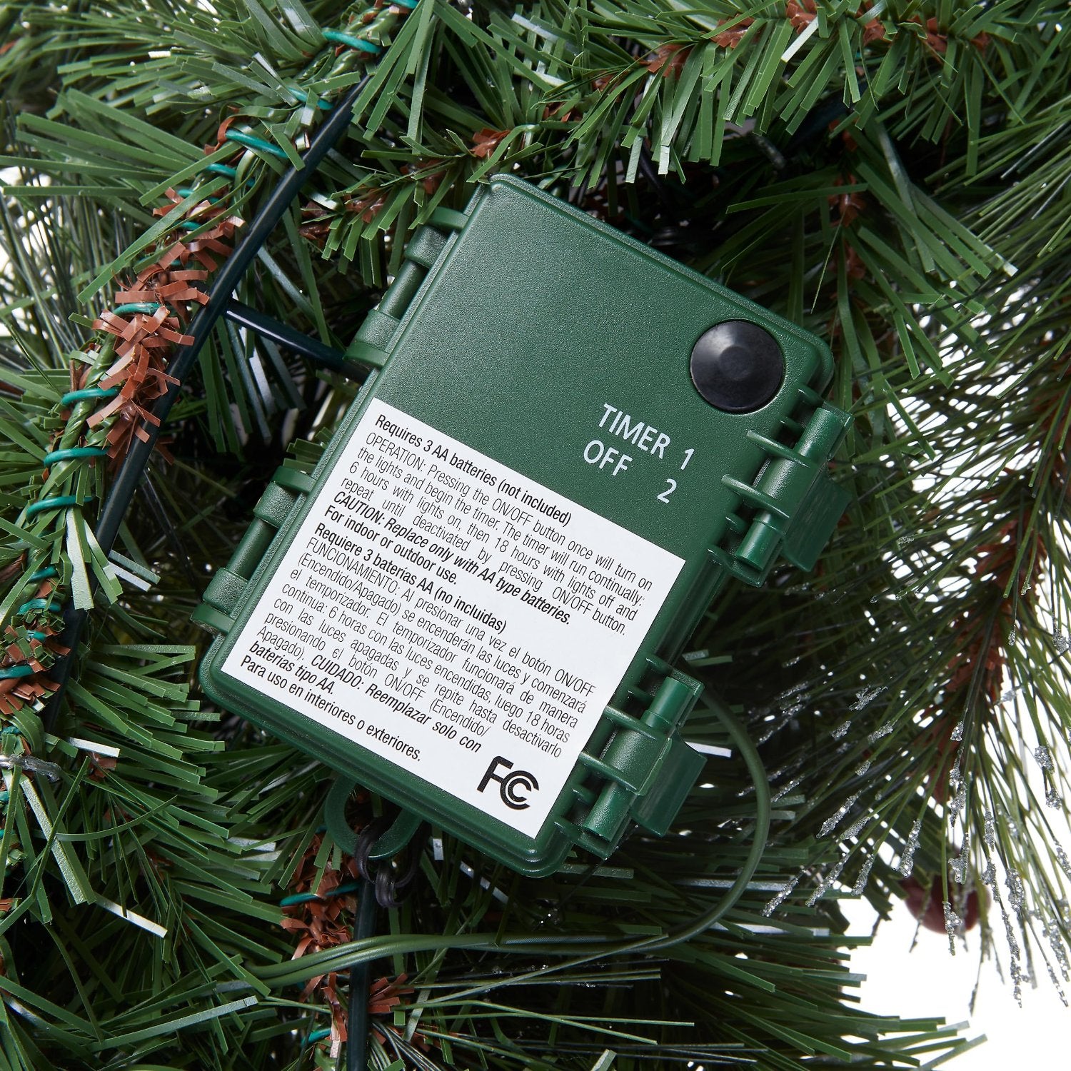 Christmas wreath light timer