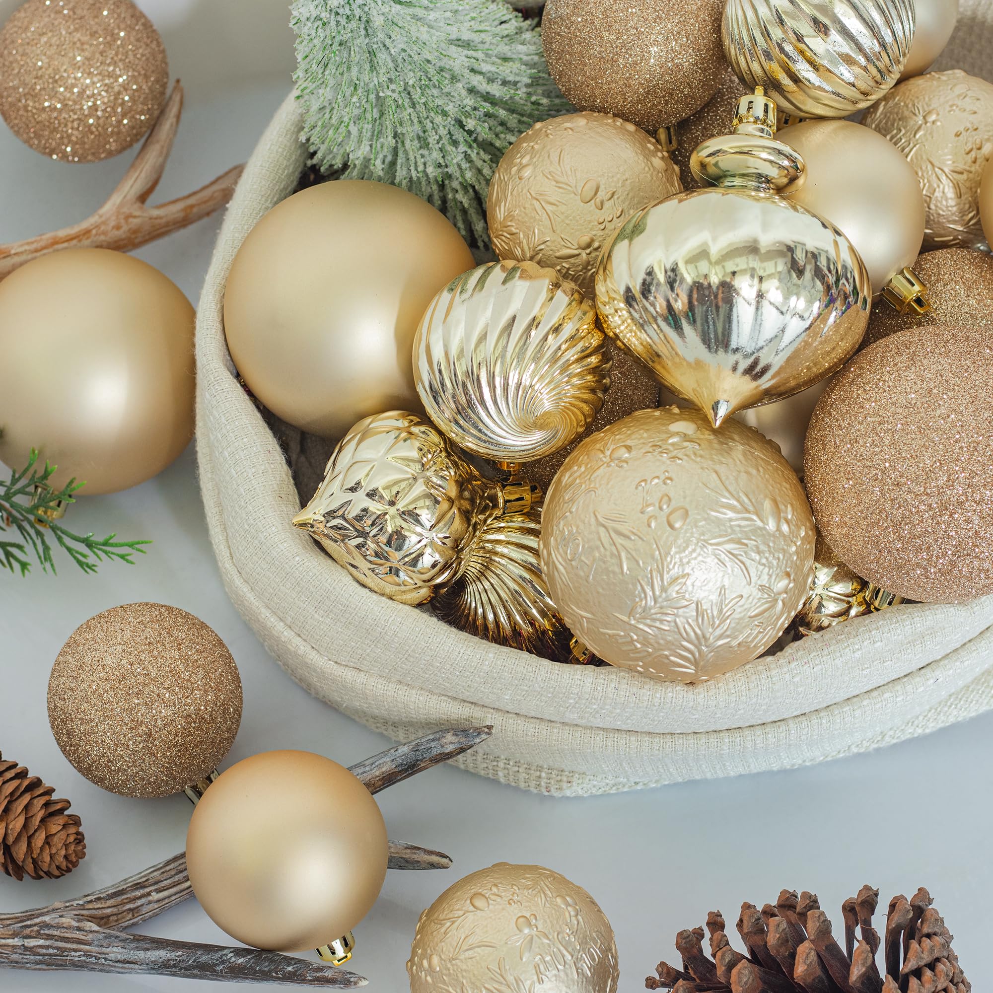 Champagne Christmas Ornaments