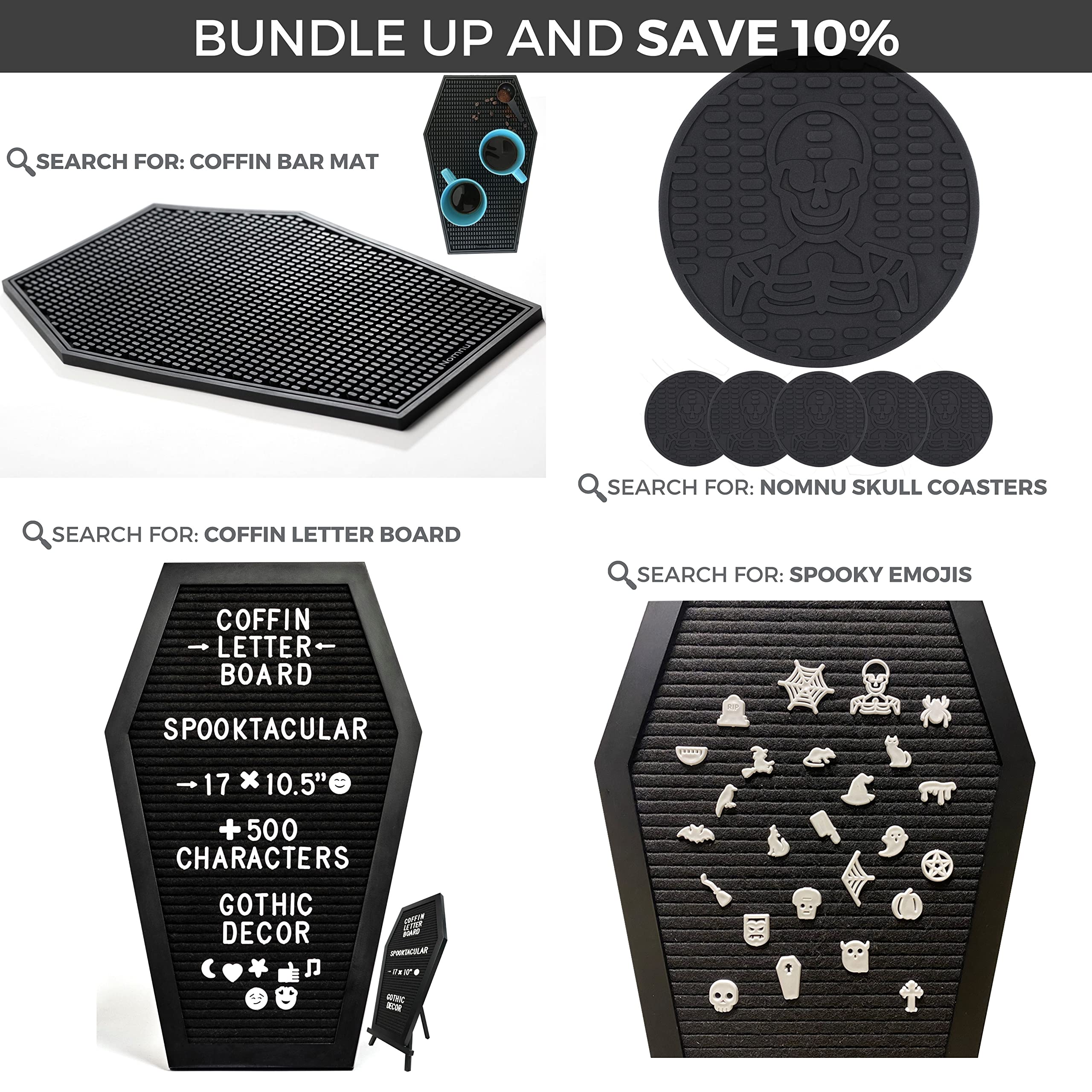 Coffin letter board features