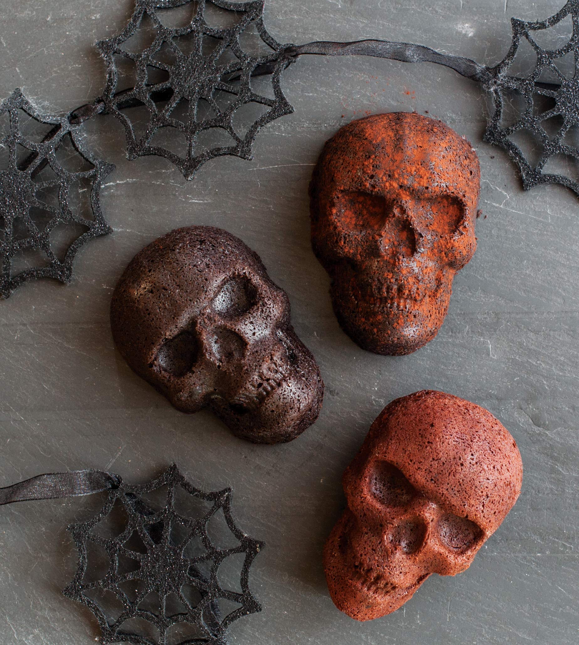 Skull Mini Cakes Made Using Skull Baking Pan