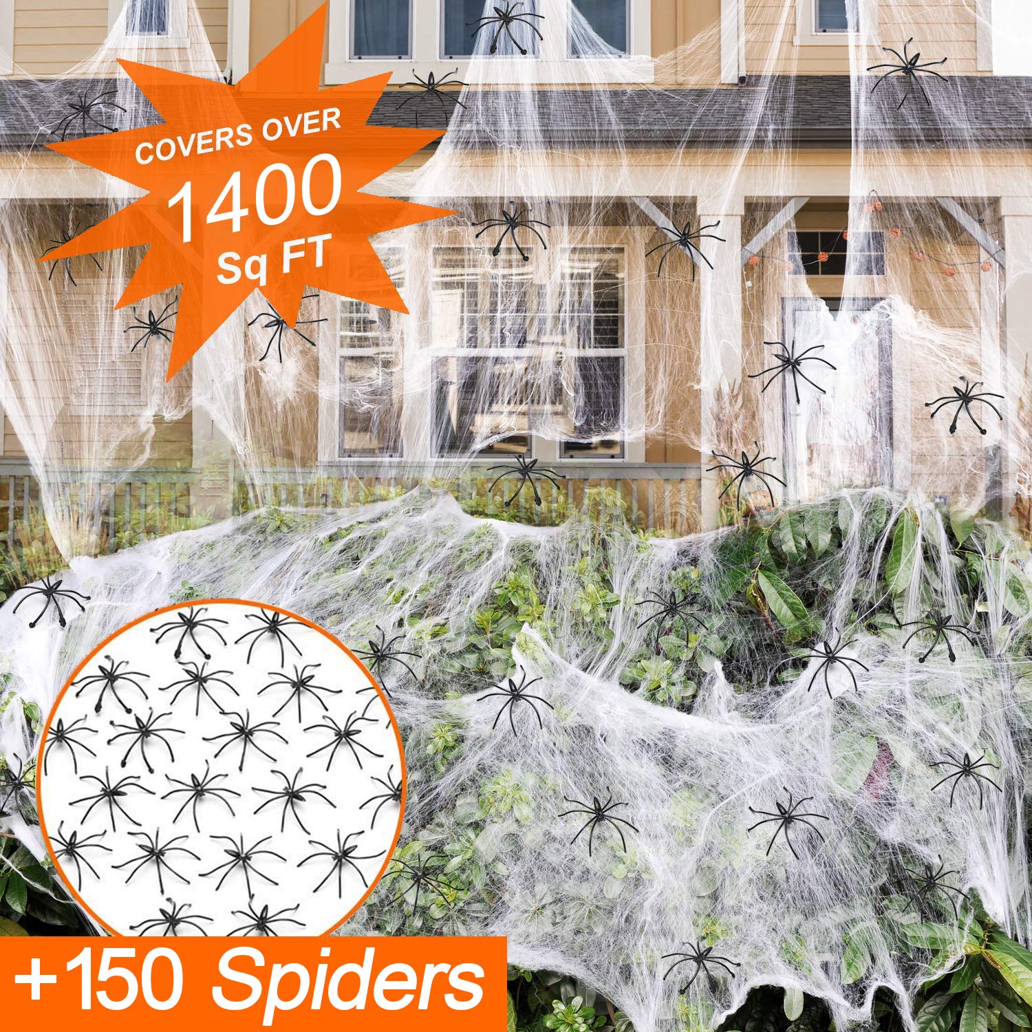 spider web covers over 1400 square feet