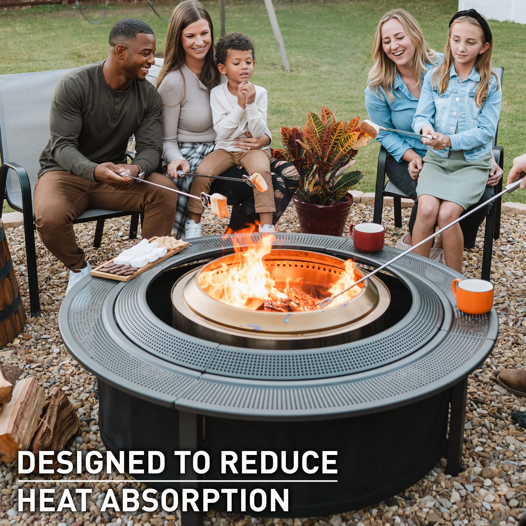 fire pit table top barrier design