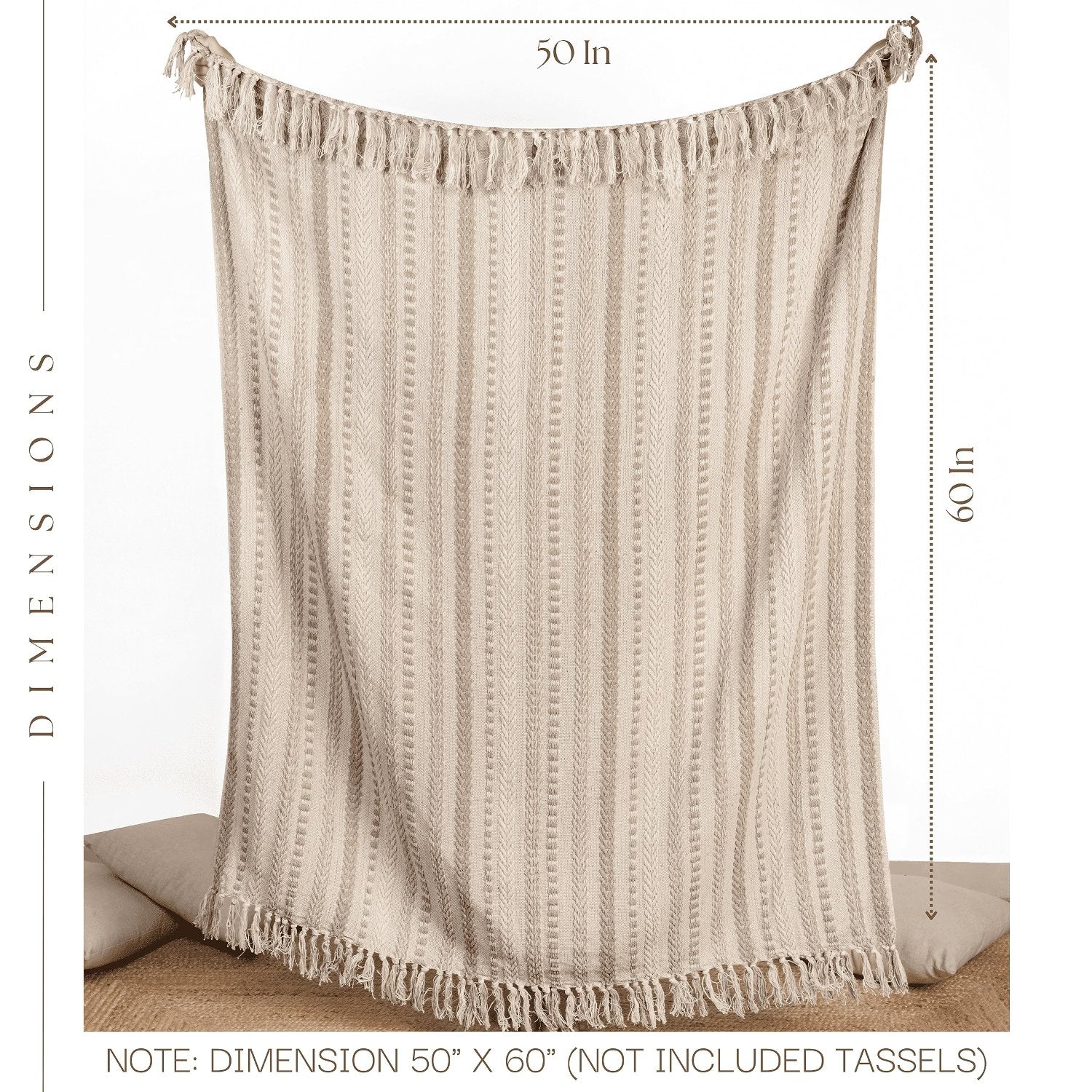 50 inch by 60 inch farmhouse throw blanket