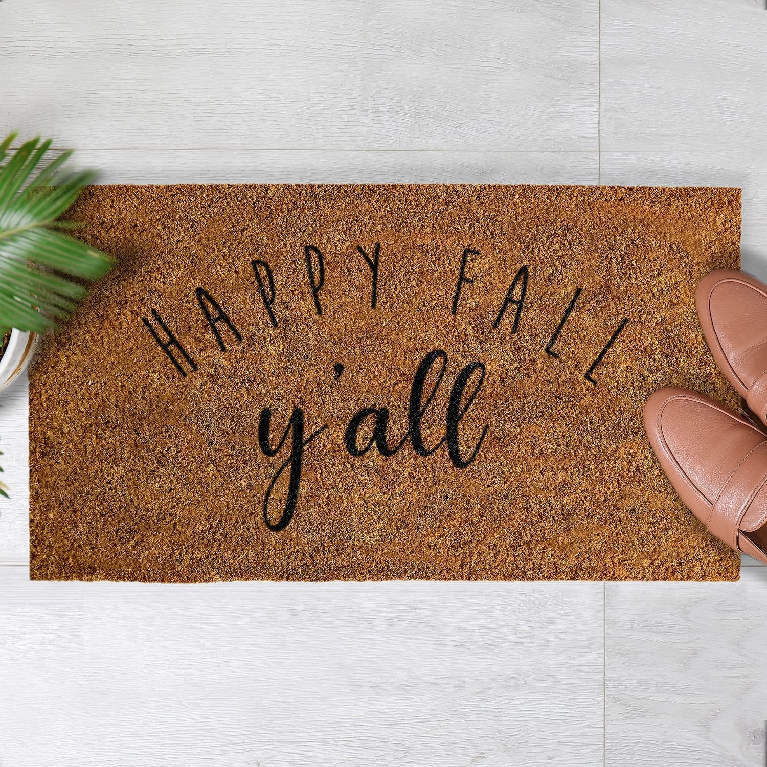 Happy Fall Yall Doormat - Fall Doormat- Autumn Porch Decor