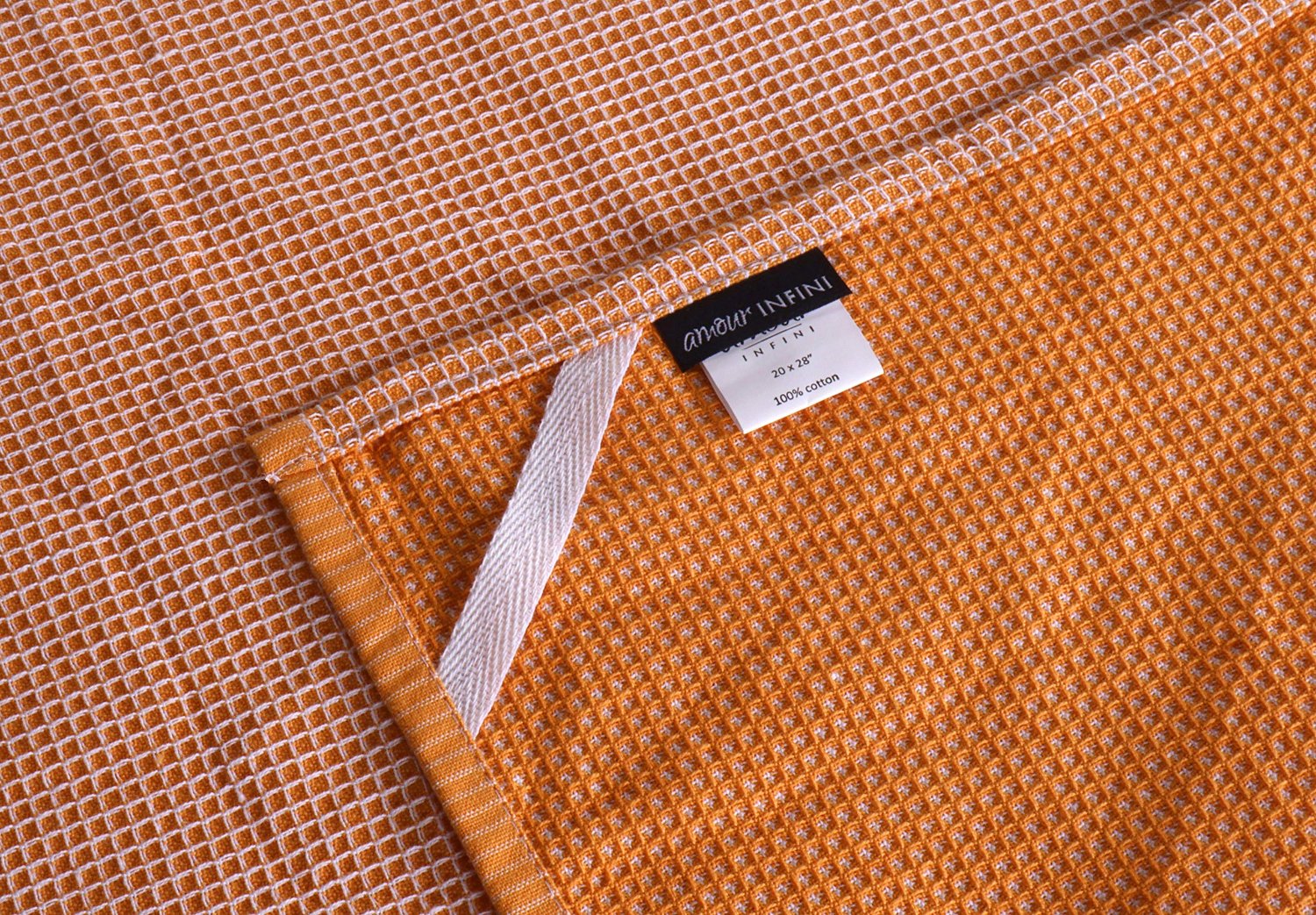 Orange patterned kitchen towels