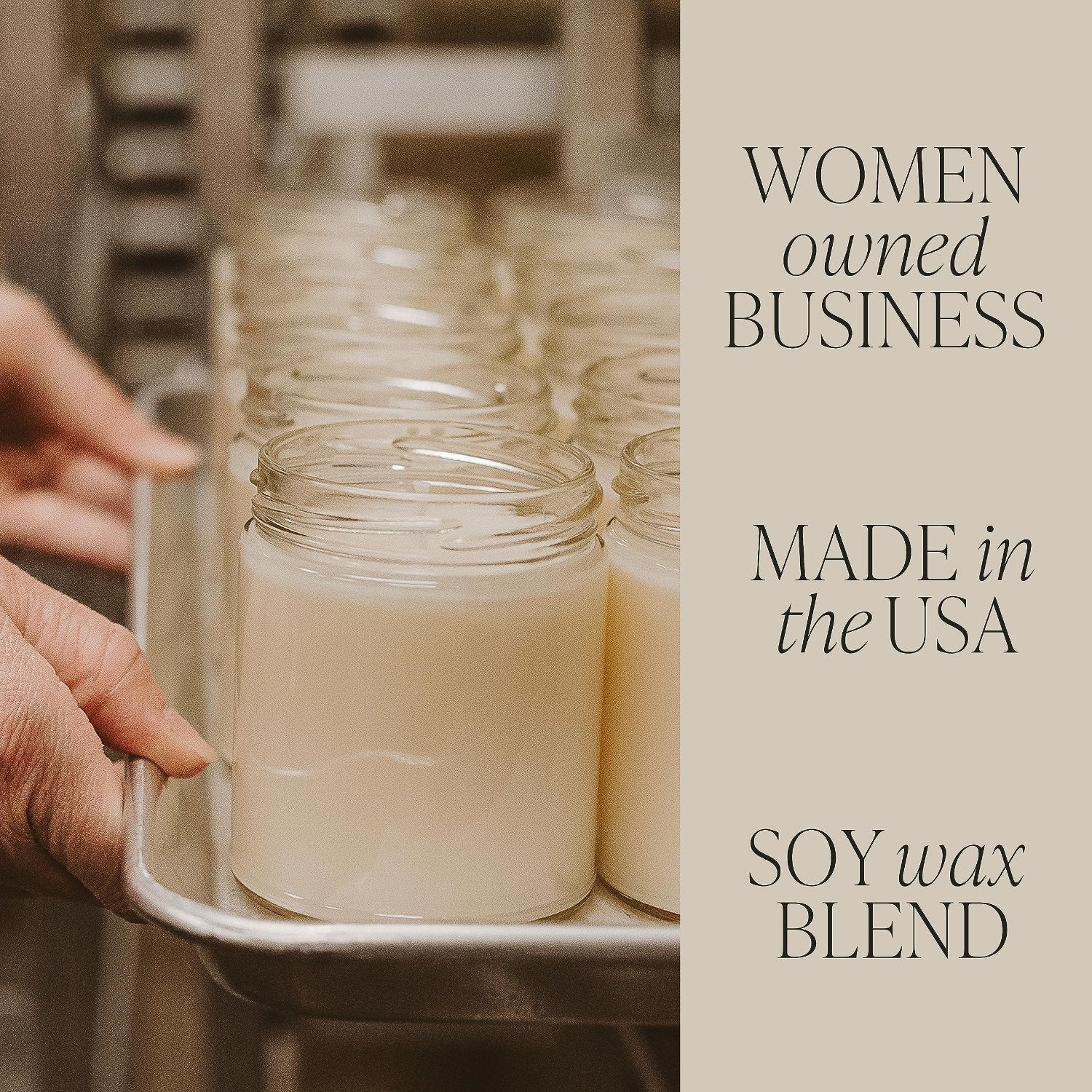 women owned business, made in the USA, soy wax blend