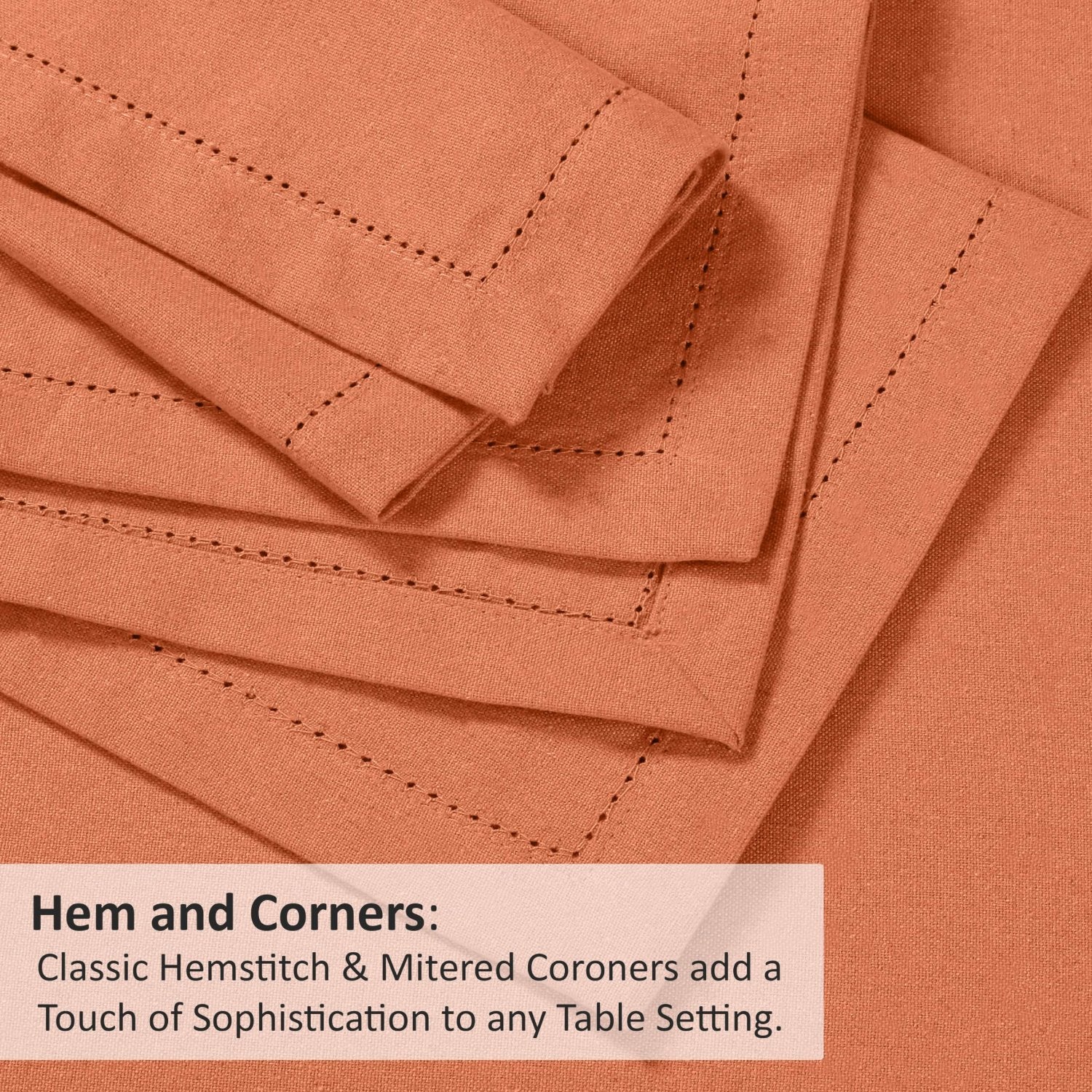 Orange Linen Napkins for Fall Table Setting