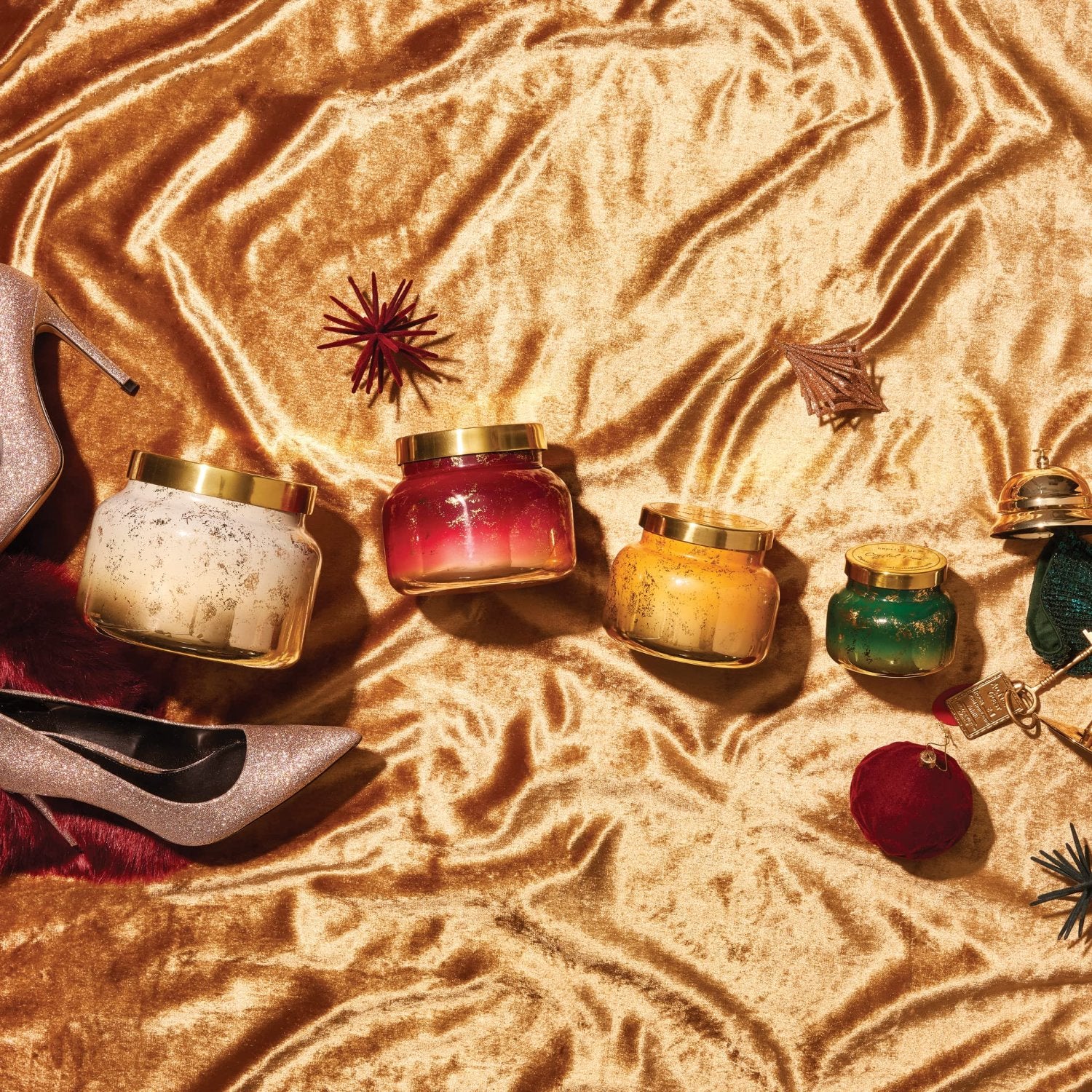 Pumpkin Dulce Scented Candle with Decorative Fall Candle Jars