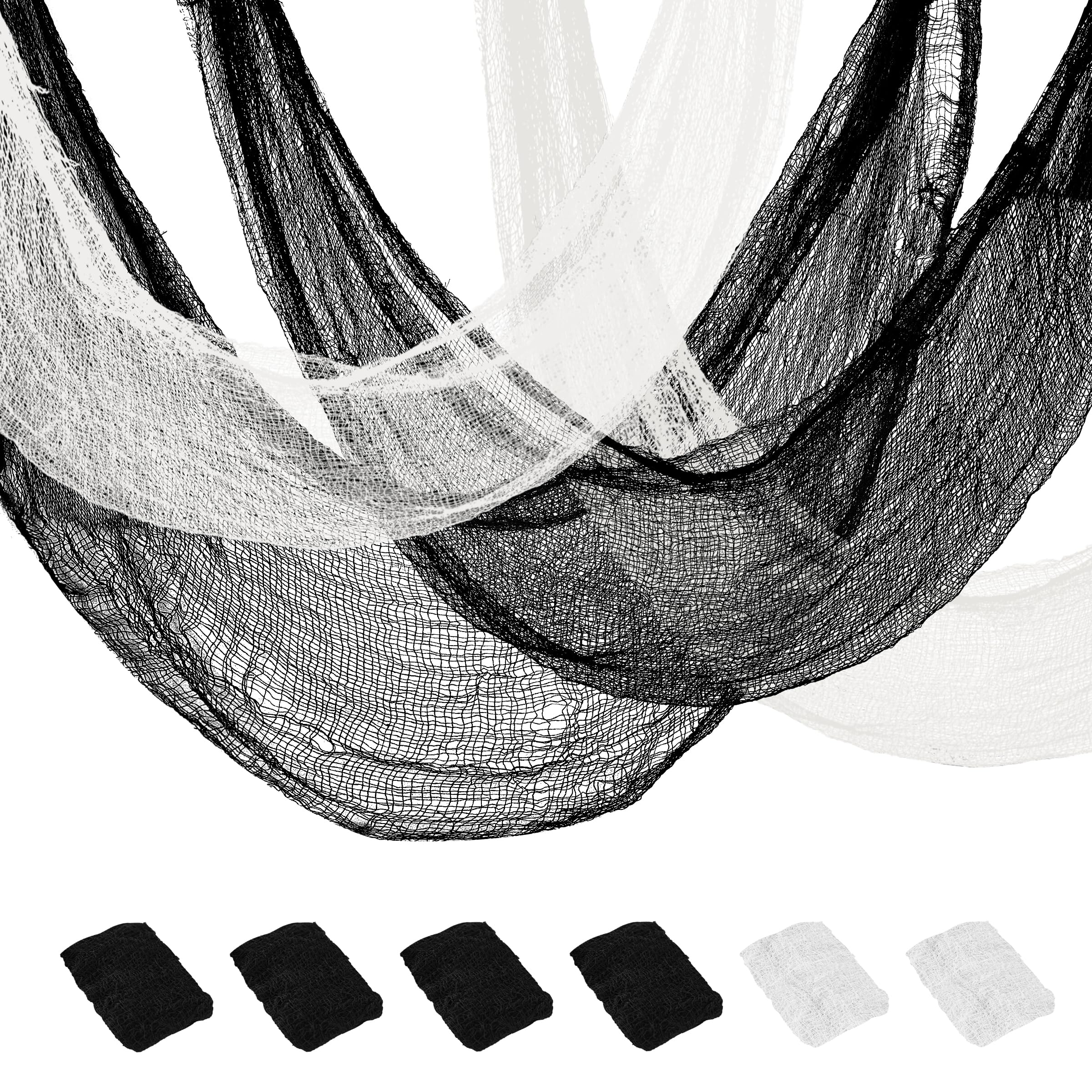 6Pcs Indoor/Outdoor Gauze Decor Halloween Decorations