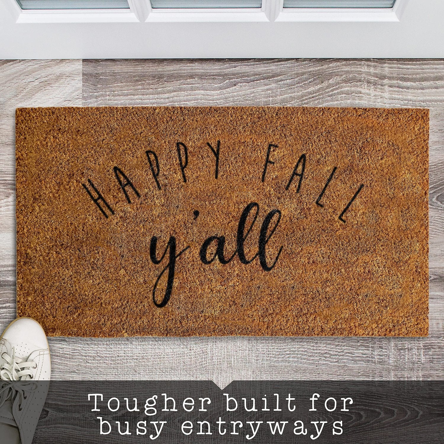 Happy Fall Yall Doormat - Fall Doormat- Autumn Entryway Decor