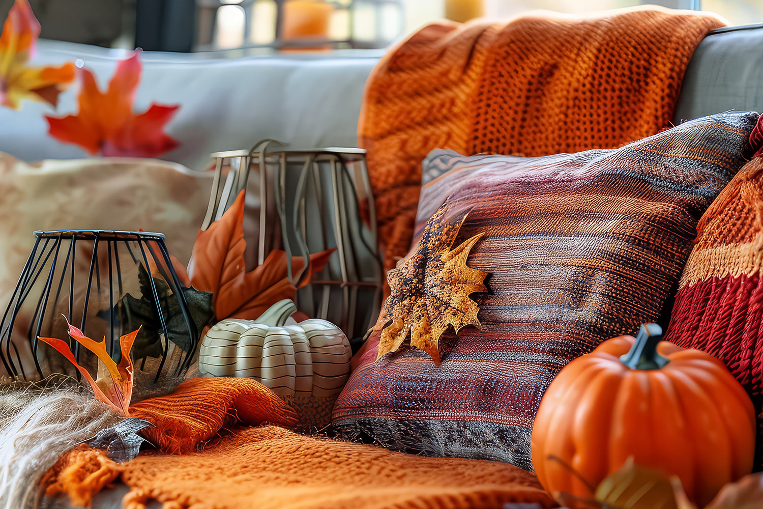 Shop Fall Pillows and Throws at All The Fall Things