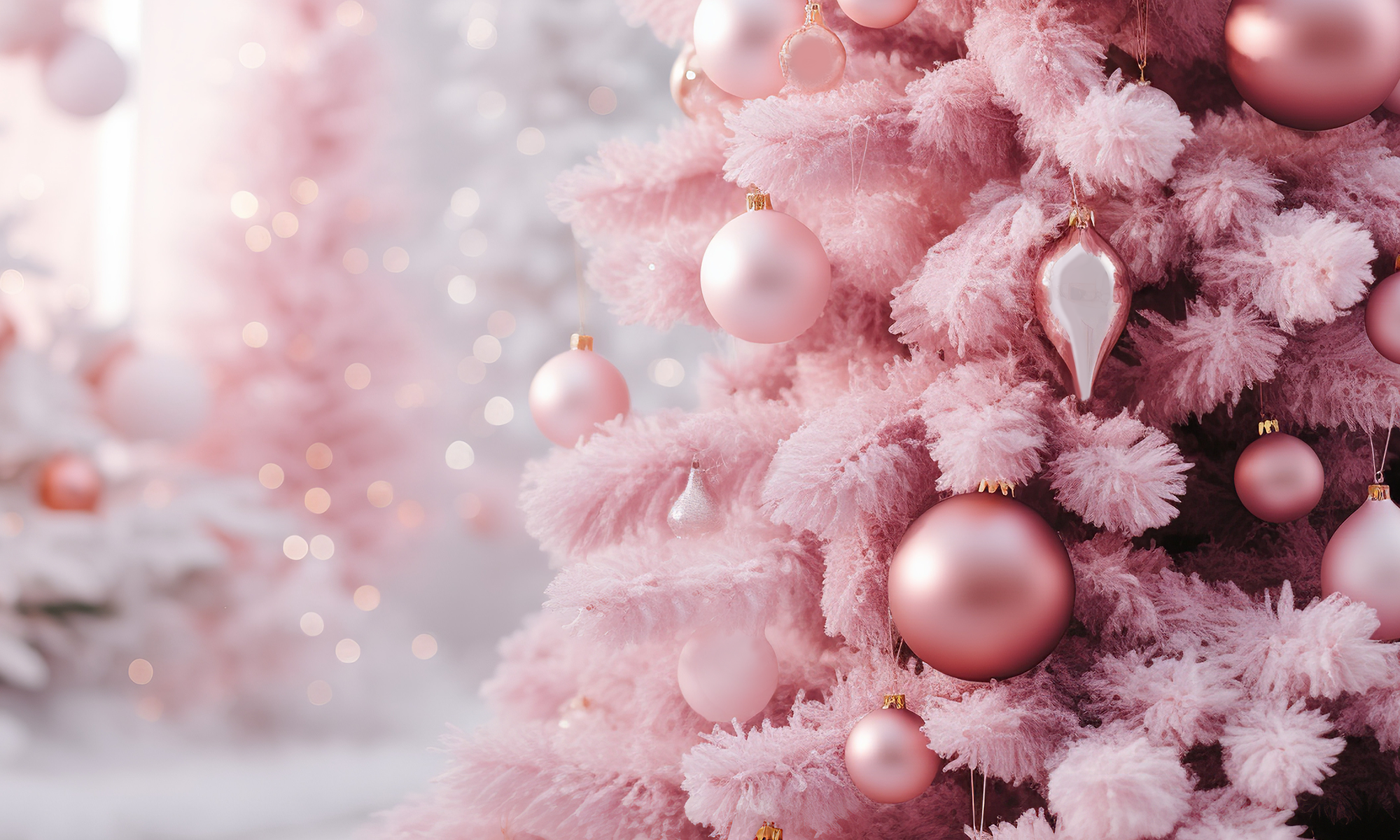 Pink Christmas trees