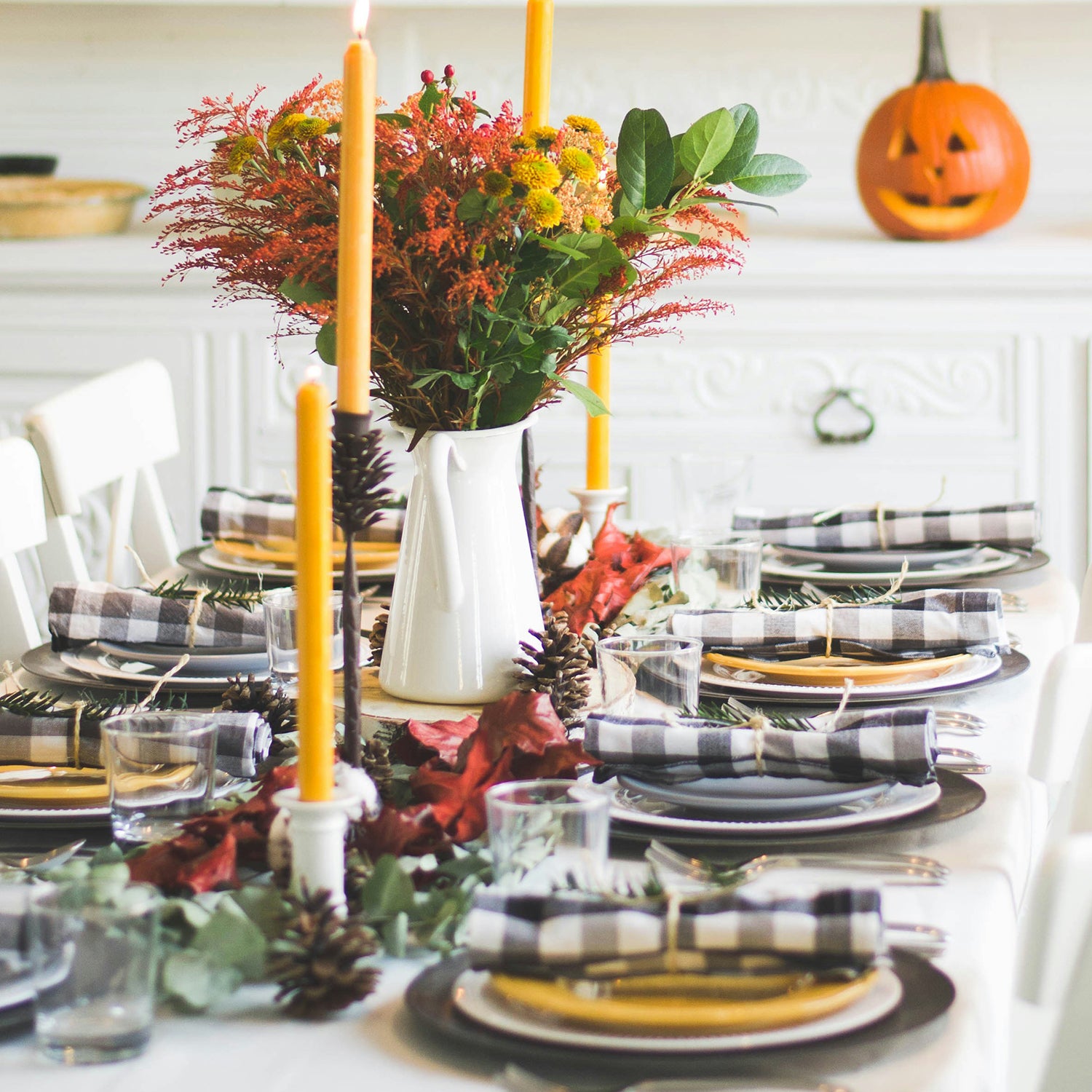 fall table decor and centerpieces