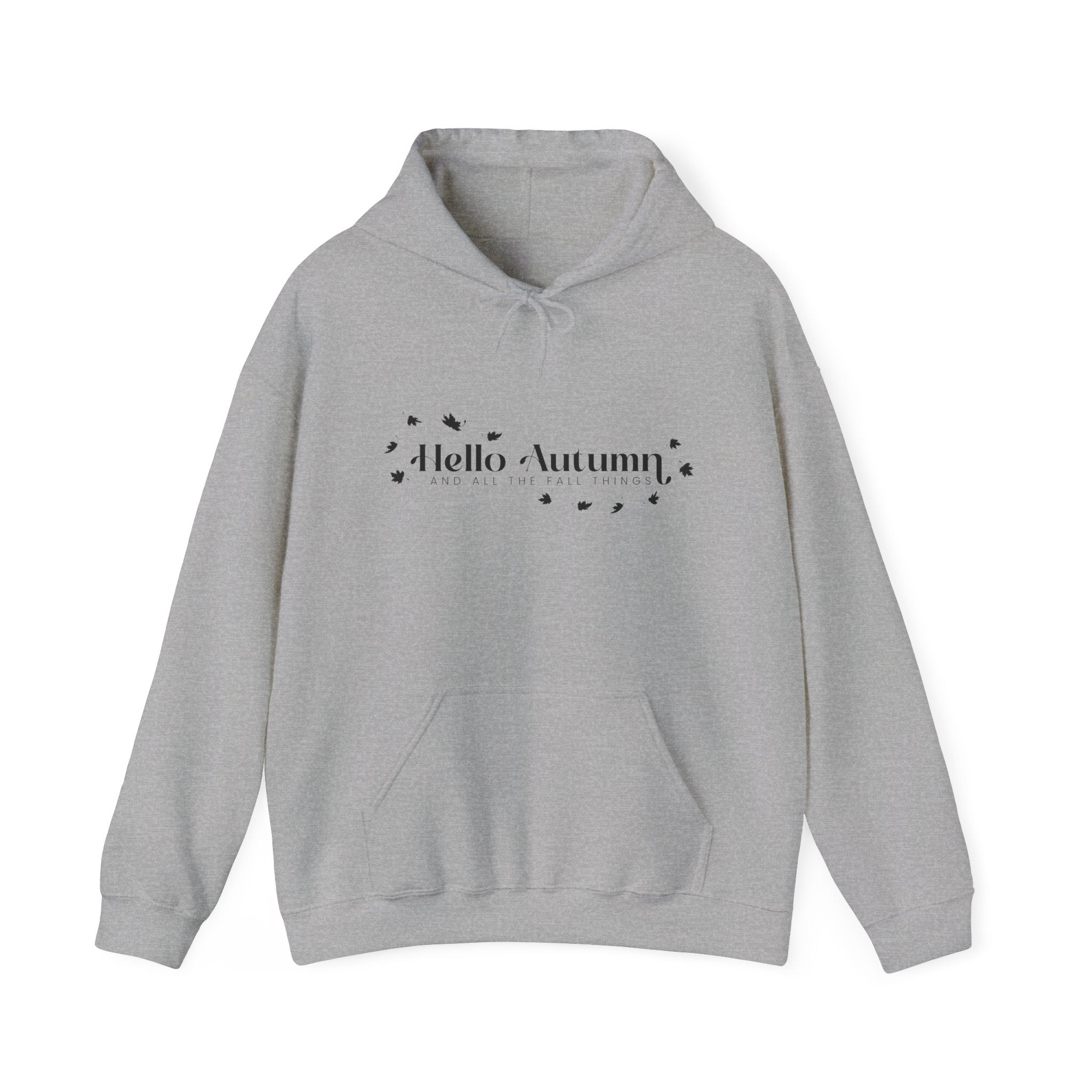 Hello Autumn And All The Fall Things Hoodie Light Grey