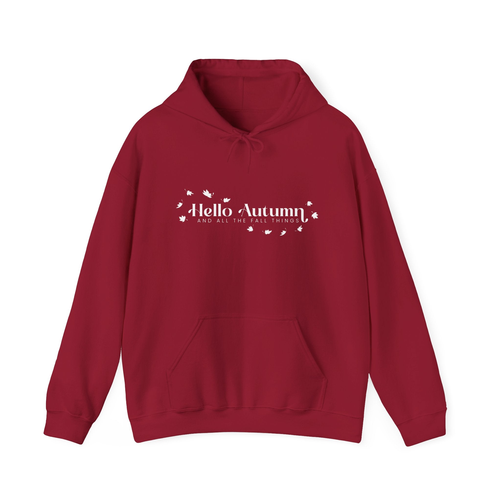 Hello Autumn And All The Fall Things Hoodie Red