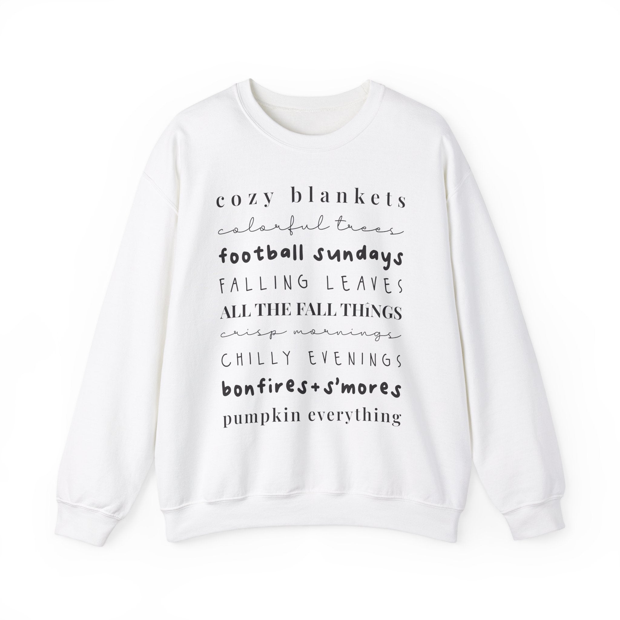 Fall Things Crewneck Sweatshirt White