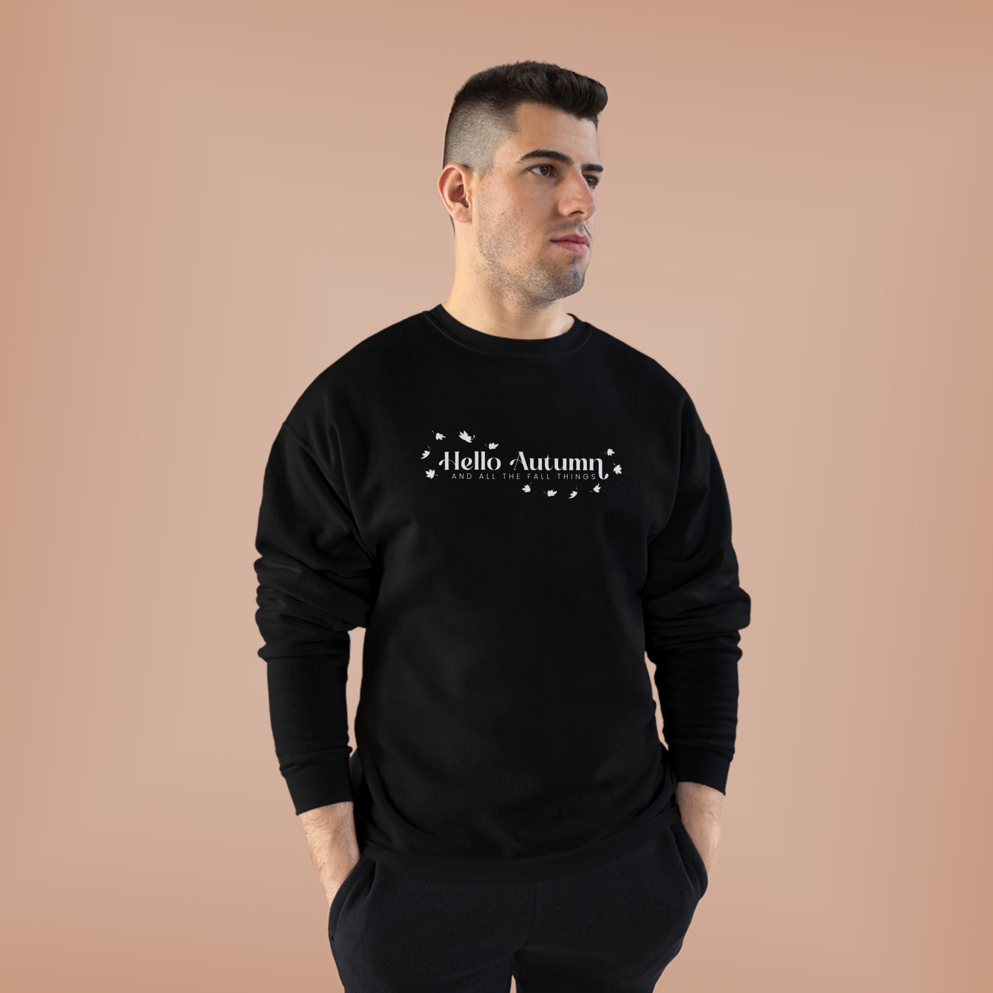 Autumn-Themed Crewneck Sweatshirt Cozy Fall Apparel