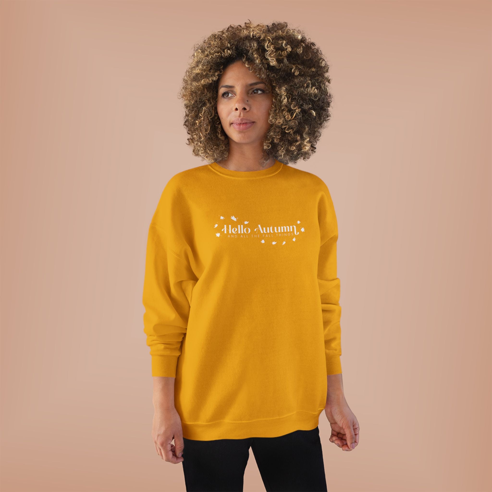 Autumn-Themed Crewneck Sweatshirt Cozy Fall Apparel