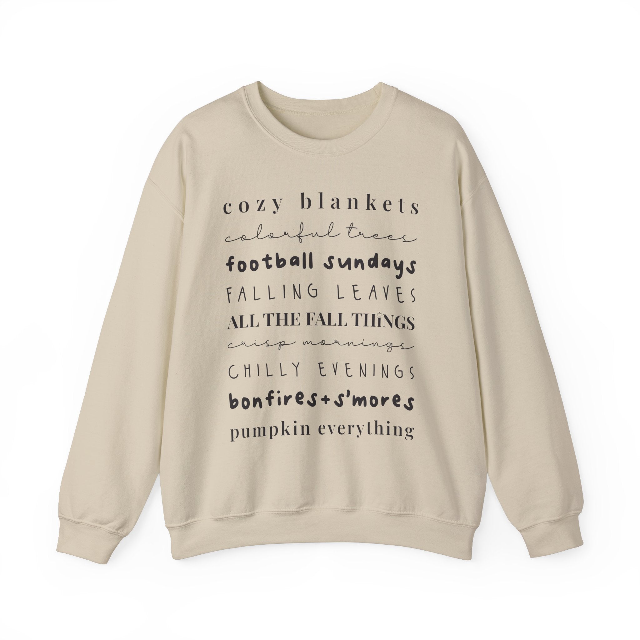 Fall Things Crewneck Sweatshirt Sand