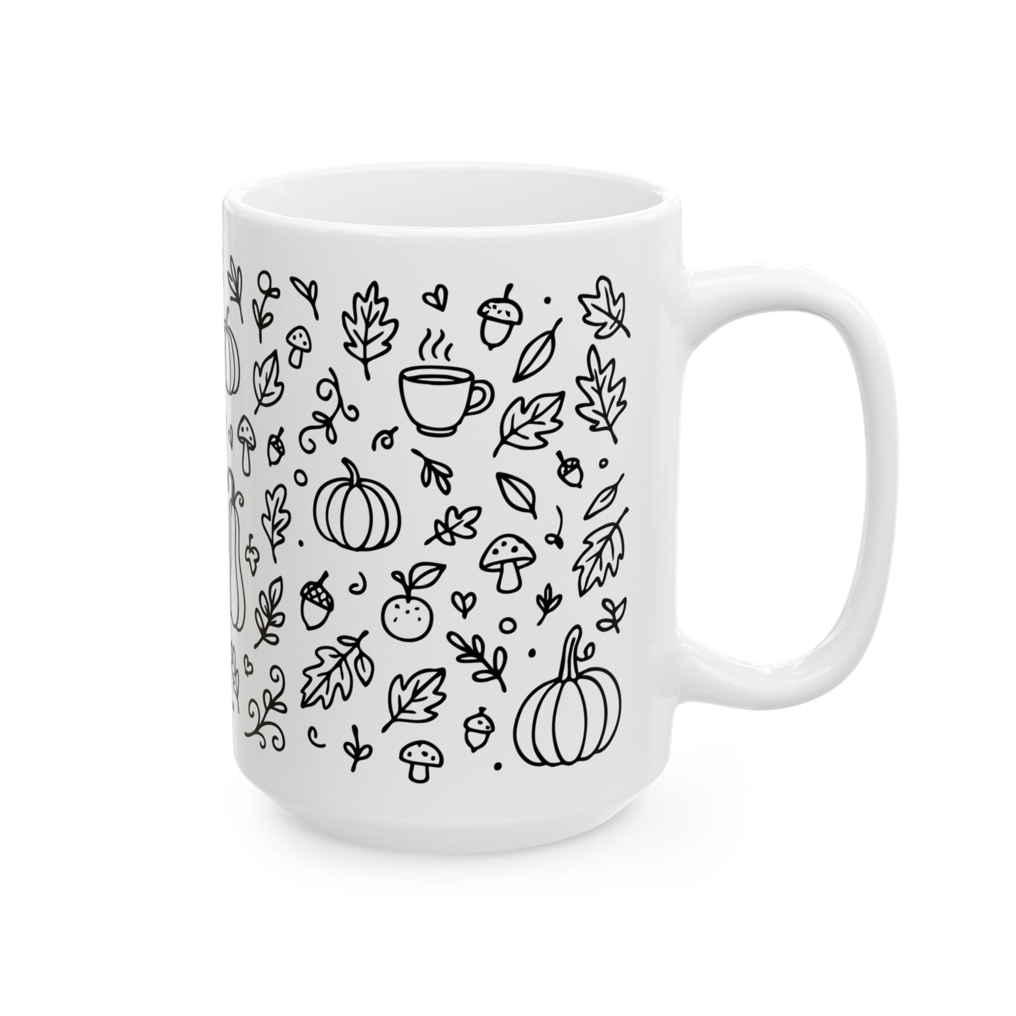 Fall-Themed Ceramic Mug: Cozy Autumn Coffee Cup
