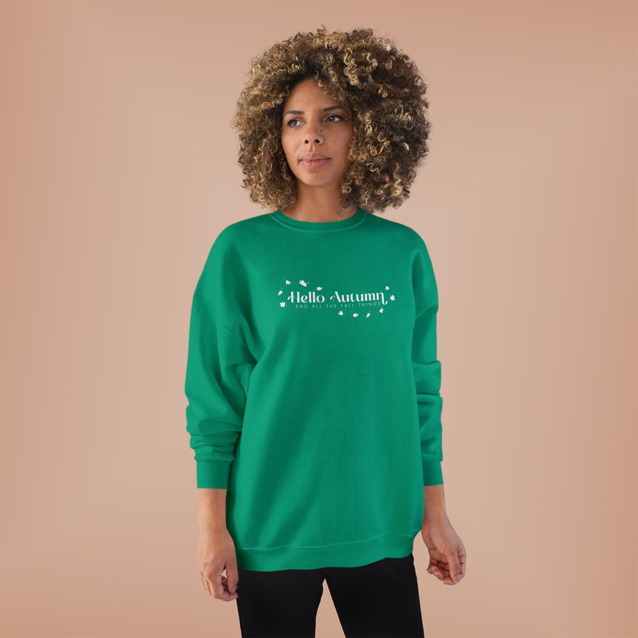 Autumn-Themed Crewneck Sweatshirt Cozy Fall Apparel