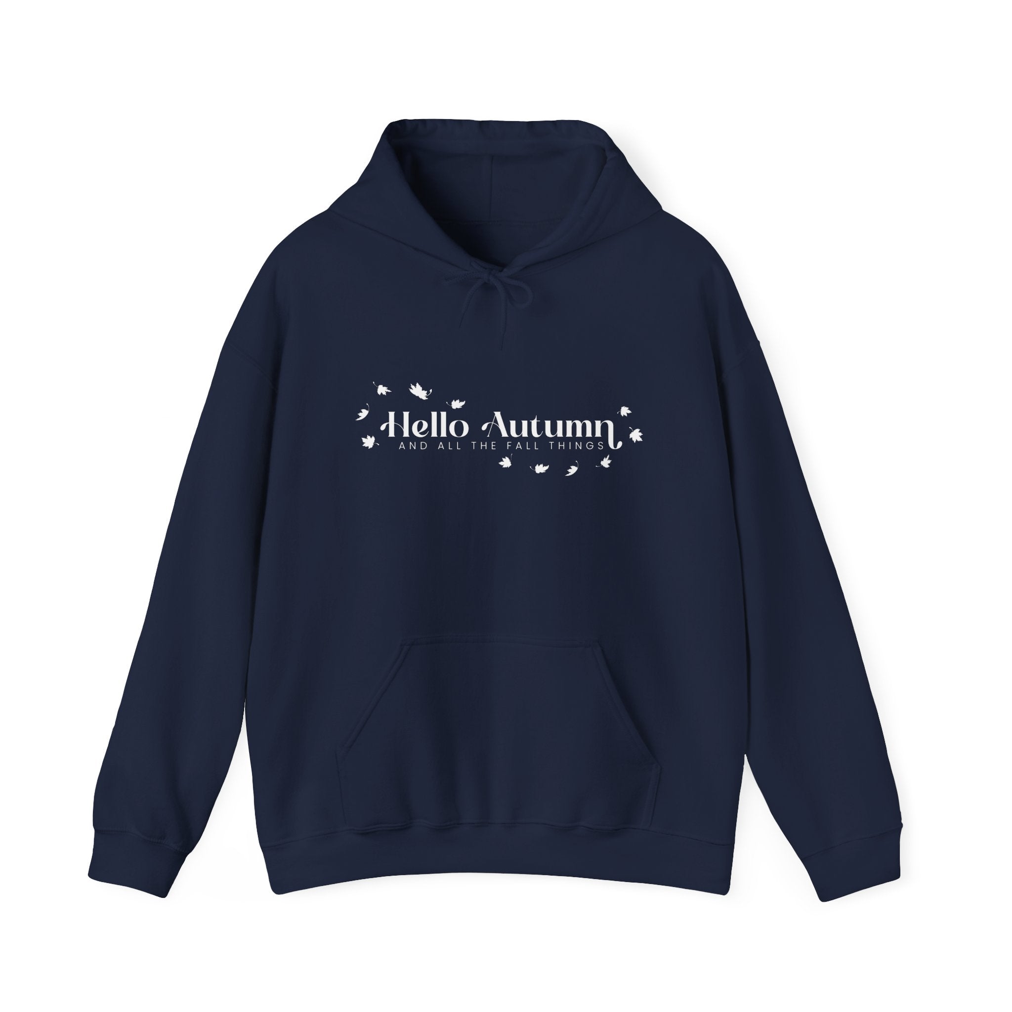 Hello Autumn And All The Fall Things Hoodie Navy