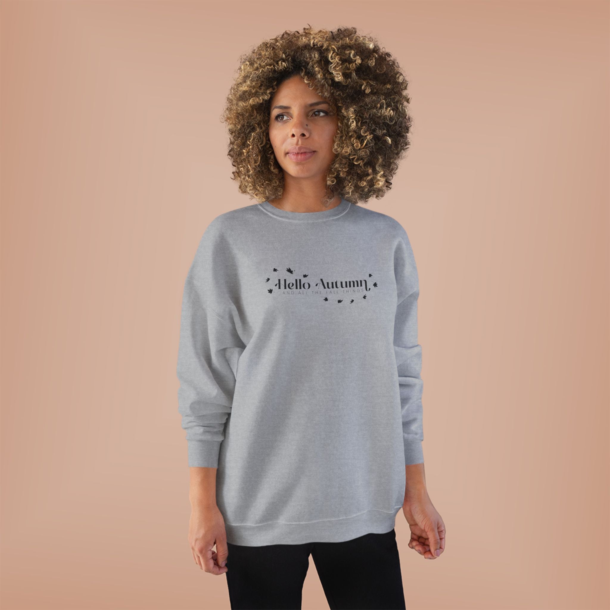 Autumn-Themed Crewneck Sweatshirt Cozy Fall Apparel