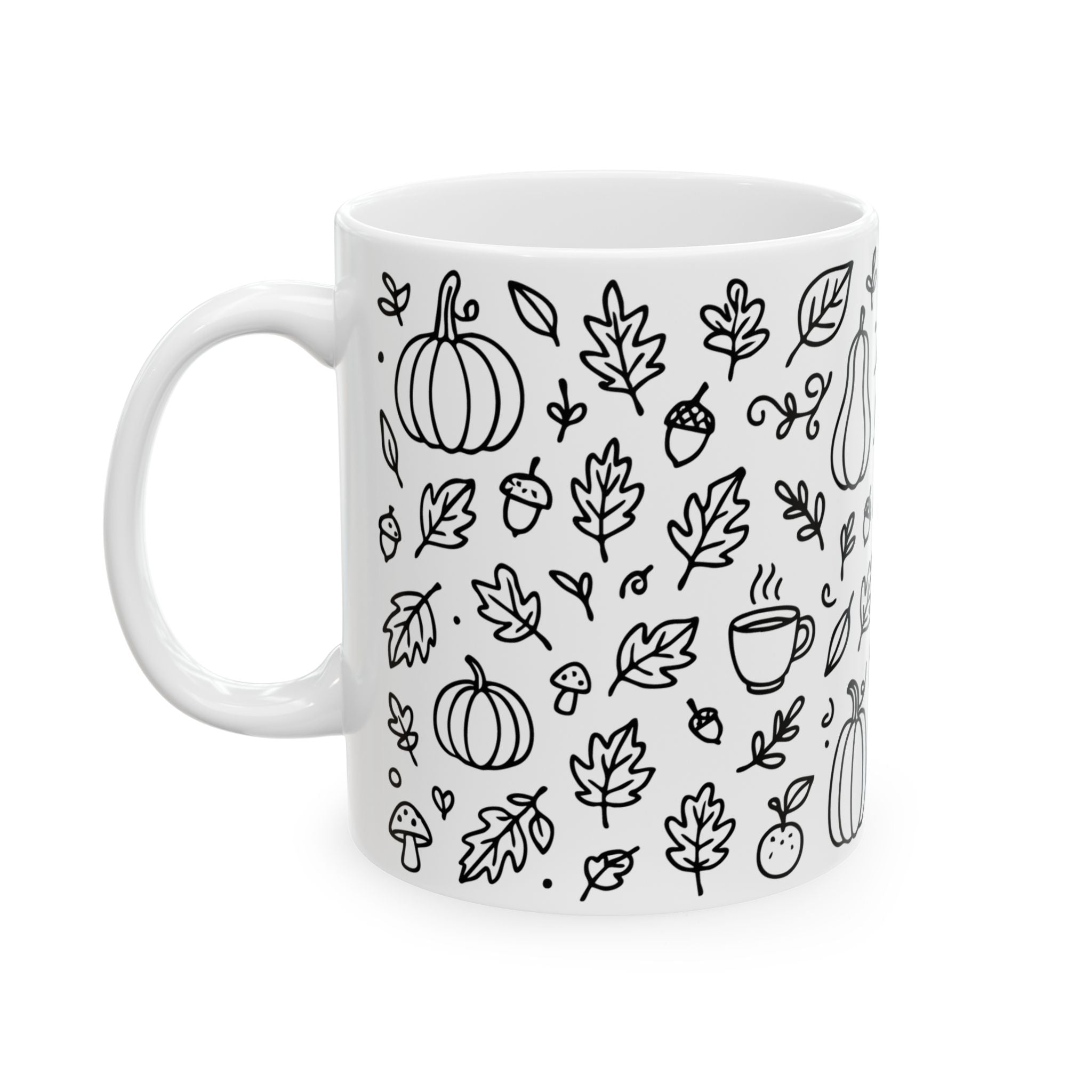 Fall-Themed Ceramic Mug: Cozy Autumn Coffee Cup