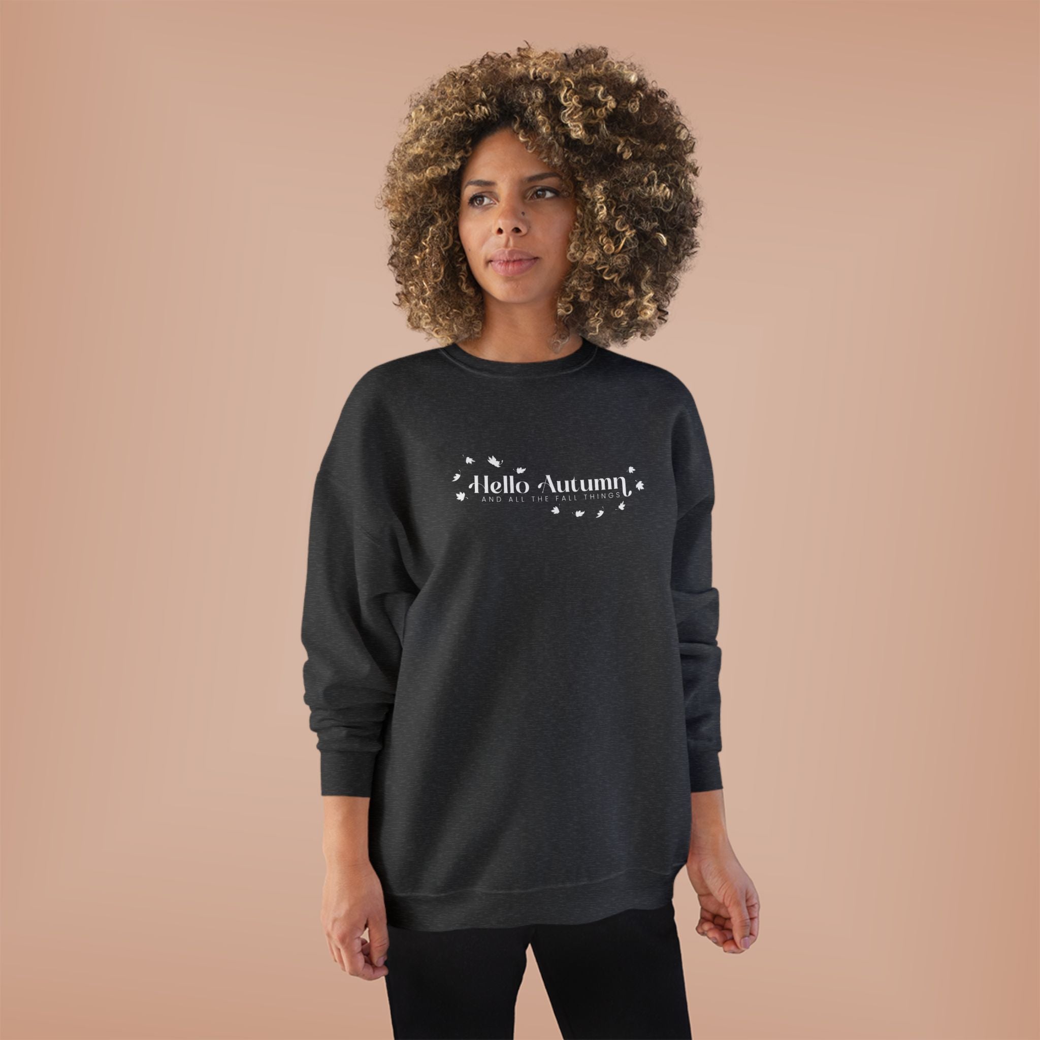 Autumn-Themed Crewneck Sweatshirt Cozy Fall Apparel