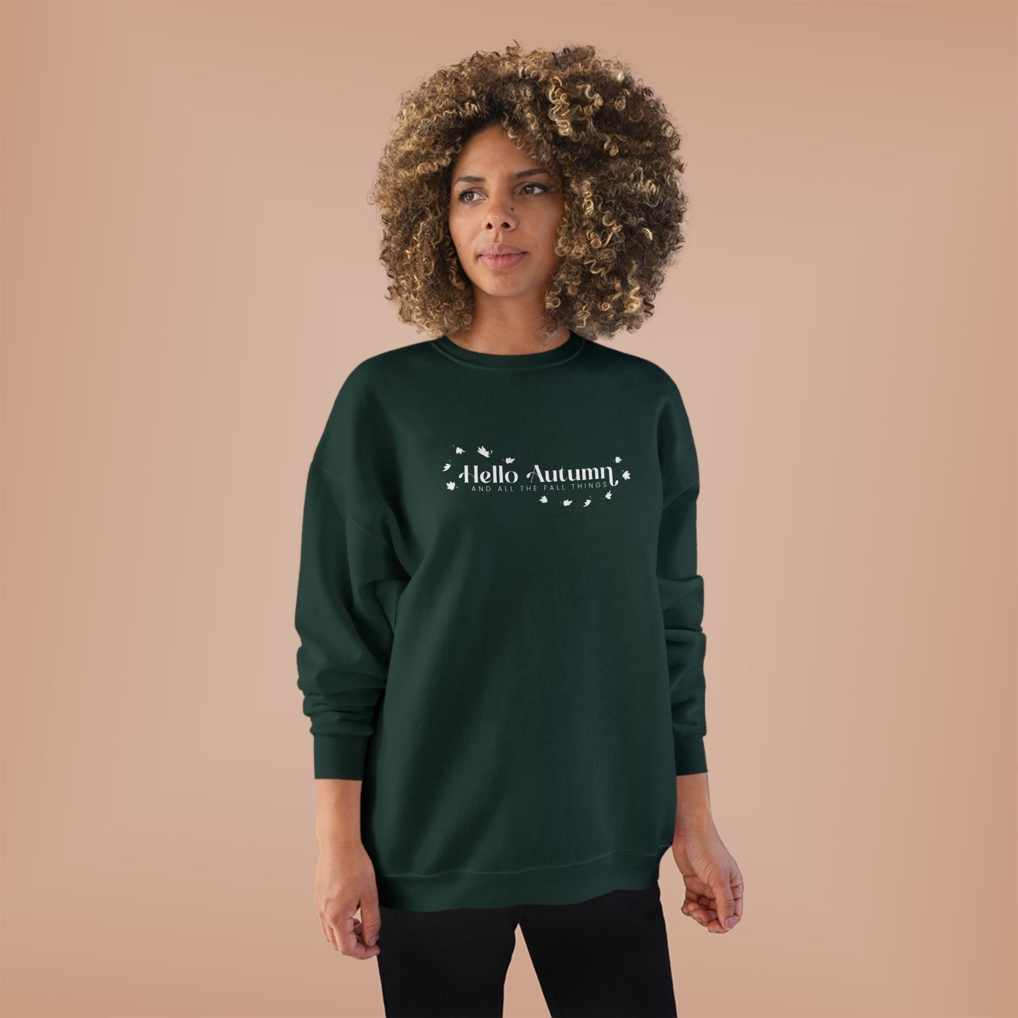 Autumn-Themed Crewneck Sweatshirt Cozy Fall Apparel