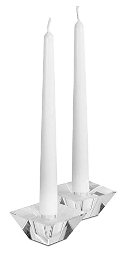 12 Pack Tall Taper Candles - 12 Inch White Dripless, Unscented Dinner Candle