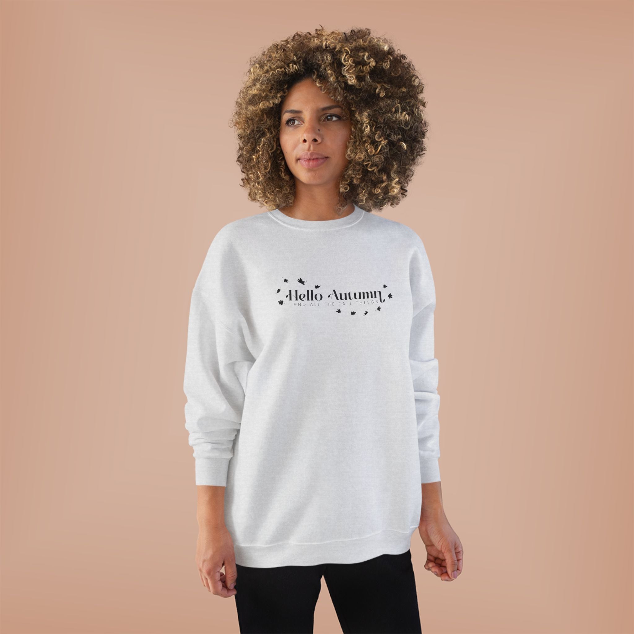Autumn-Themed Crewneck Sweatshirt Cozy Fall Apparel