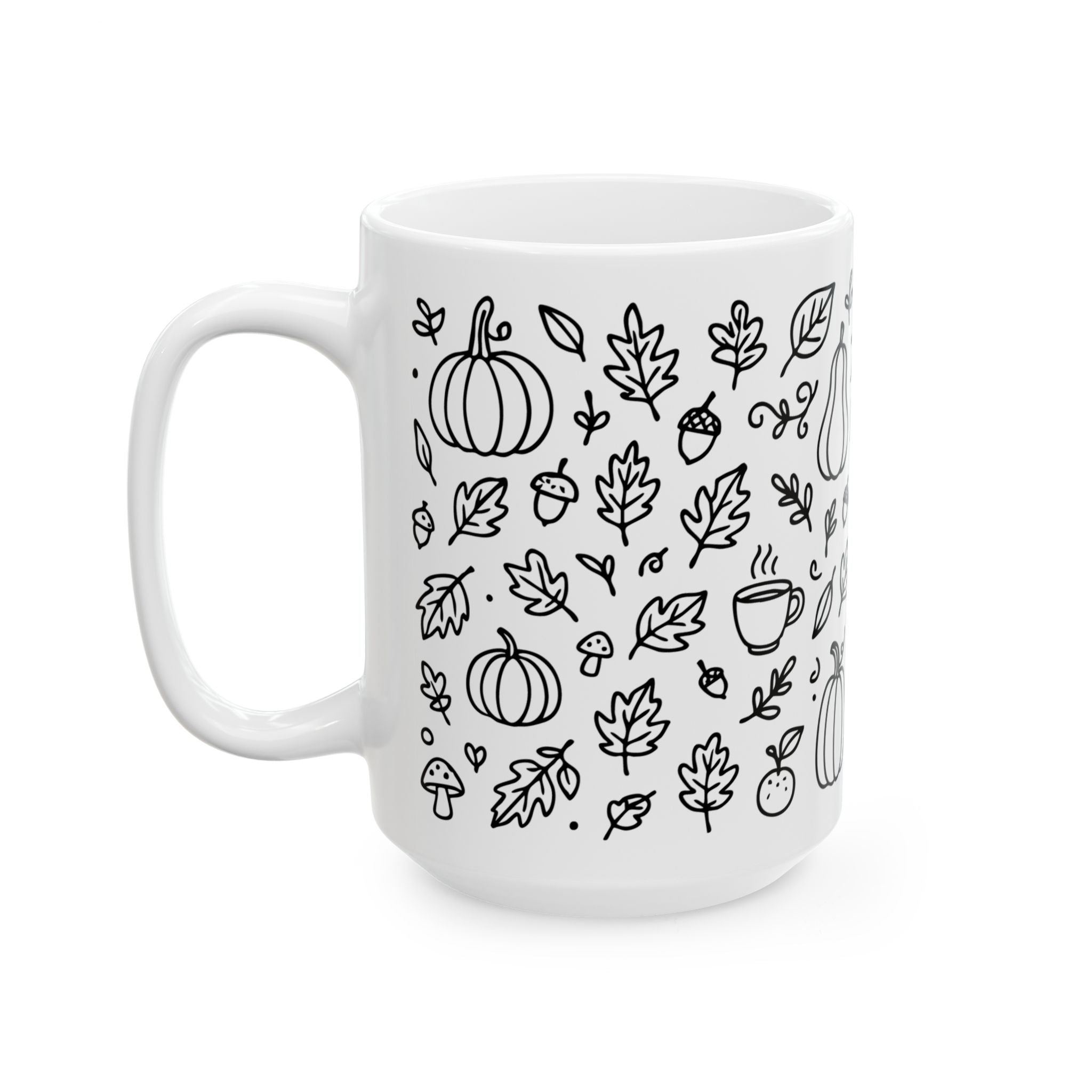 Fall-Themed Ceramic Mug: Cozy Autumn Coffee Cup