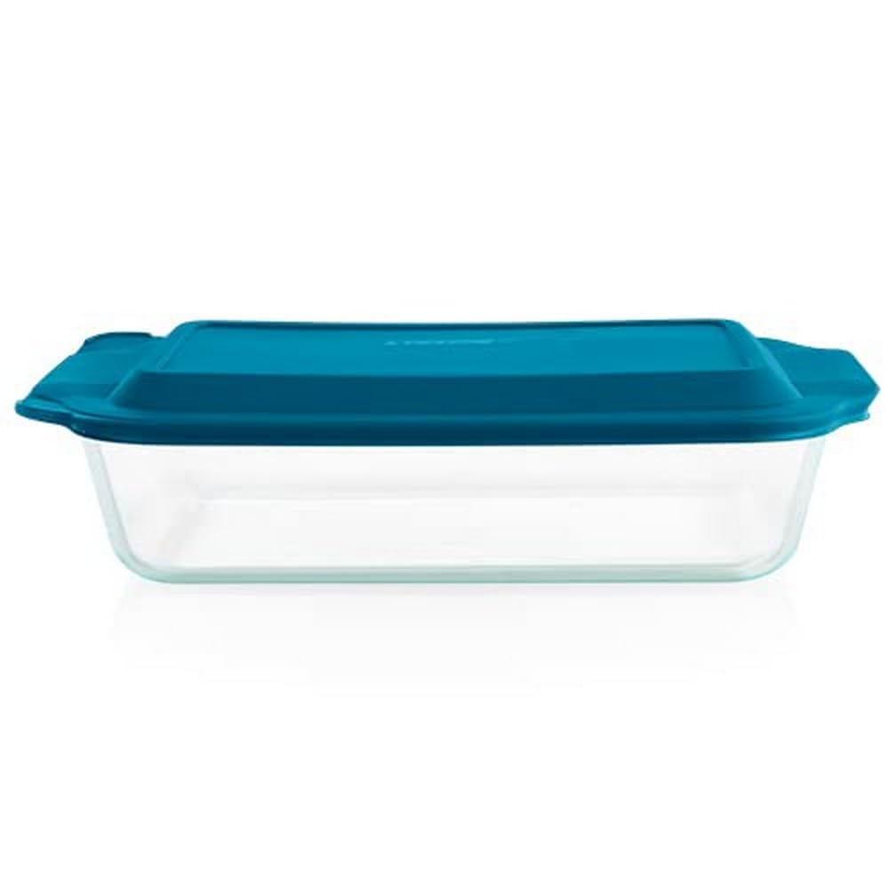 9x13-Inch Glass Baking Dish with Lid, Deep Casserole Dish