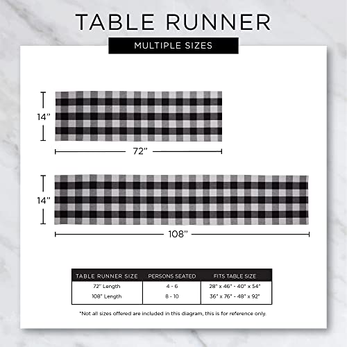 Heavyweight Fringed Check Tabletop Table Runner, 14x108, Pumpkin Spice