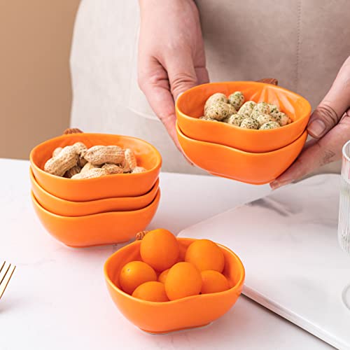 Set of 6 Ceramic Ramekins for Baking, Set of 6, Orange