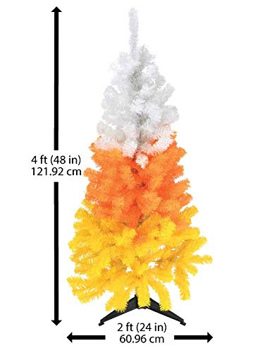 4 Foot Mini Candy Corn Halloween Tree Dimensions