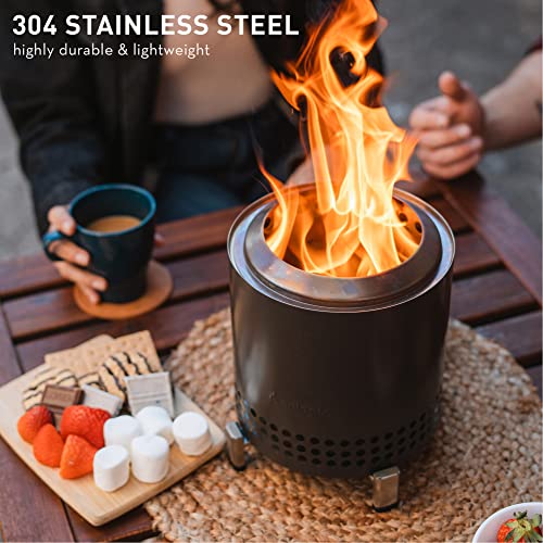 Solo Stove Mesa XL, 7 Inch Tabletop Fire Pit with Stand - Smokeless, Stainless Steel Fire Pit